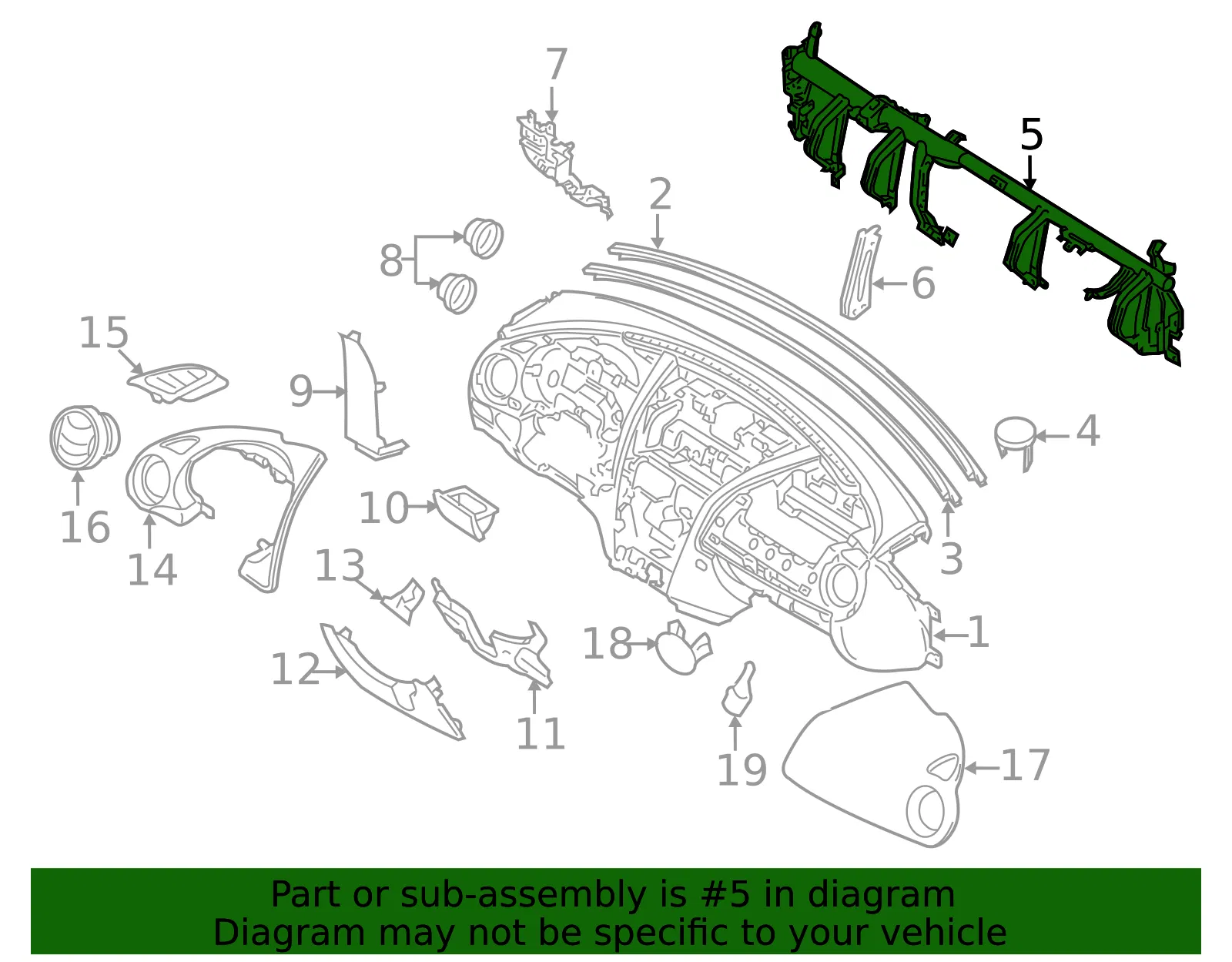 Instrument Panel Cross-Member - Mazda (ff1460420c) - view 2