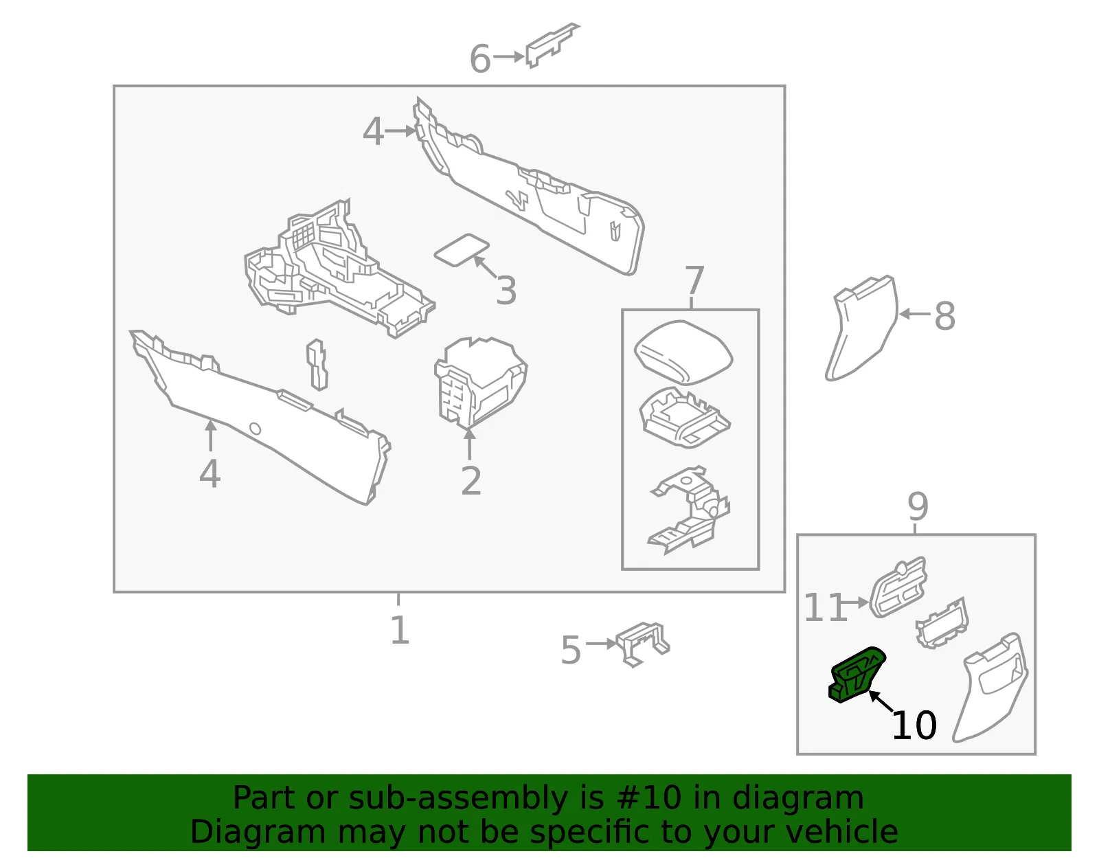 Instrument Panel Air Duct - Mazda (g46g618a3) - view 2