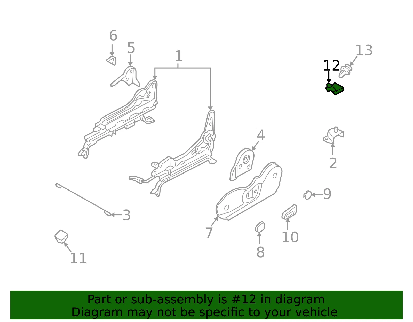 Seat Track Cover - Mazda (ga2k5705190) - view 2