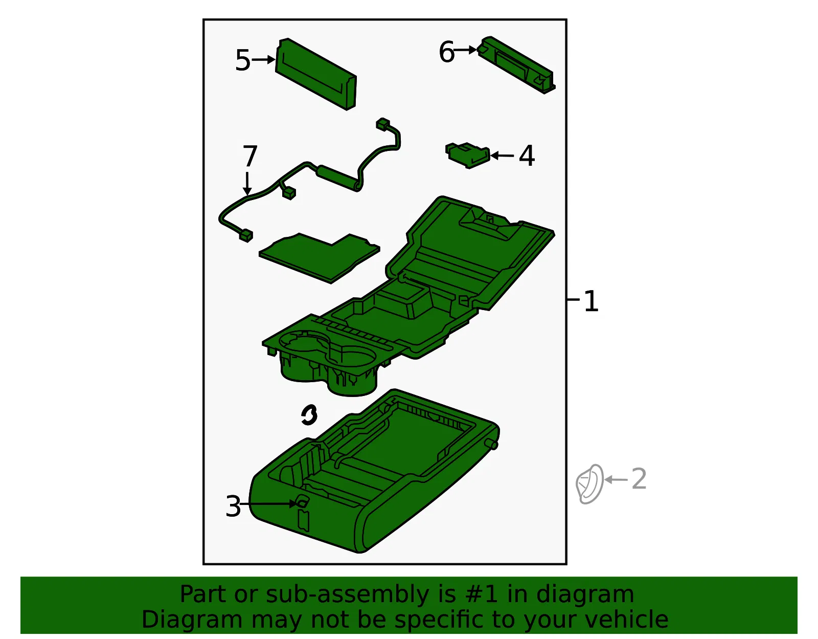 Armrest Assembly - Mazda (gaaa883b002) - view 2