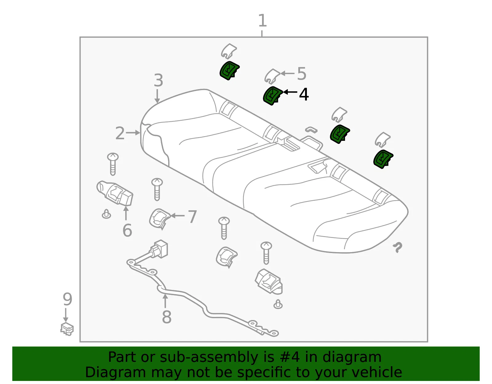 Seat Belt Anchor Plate Cover - Mazda (gaaa886a239) - view 2