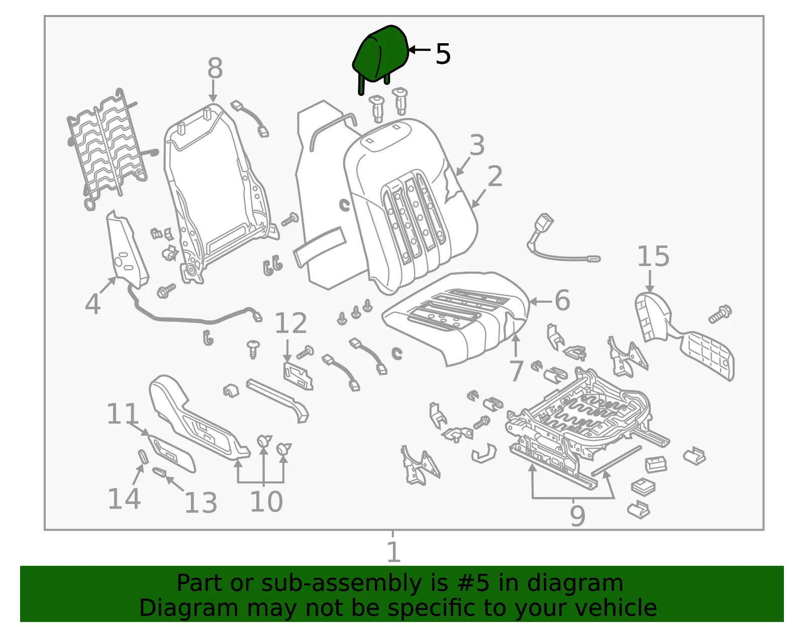 Headrest - Mazda (gaac881402a) - view 2