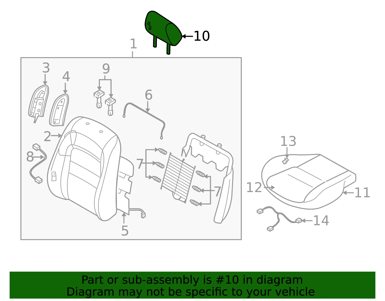 Headrest - Mazda (gac48814002) - view 2