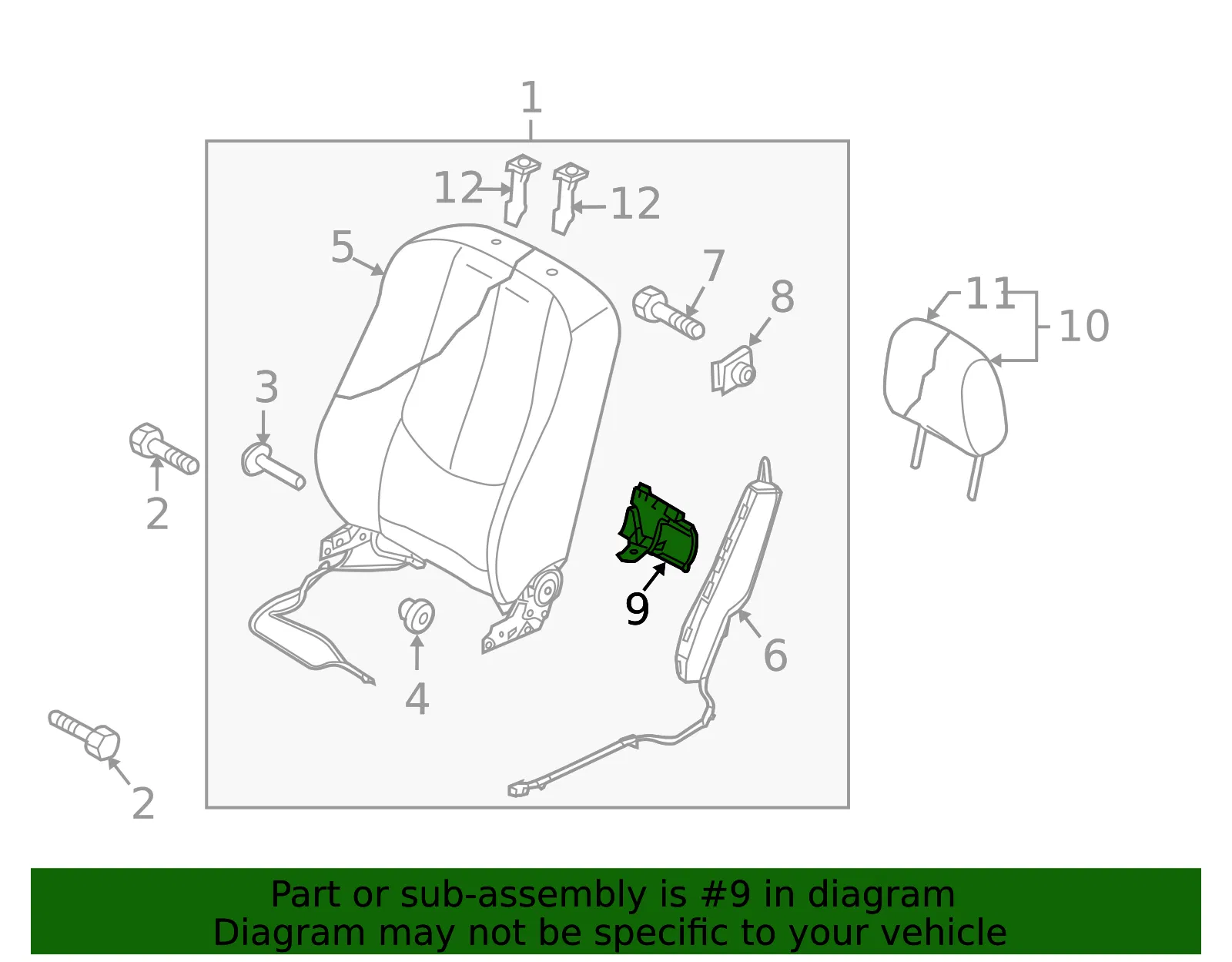 Seat Trim Panel - Mazda (gac4881h302) - view 2