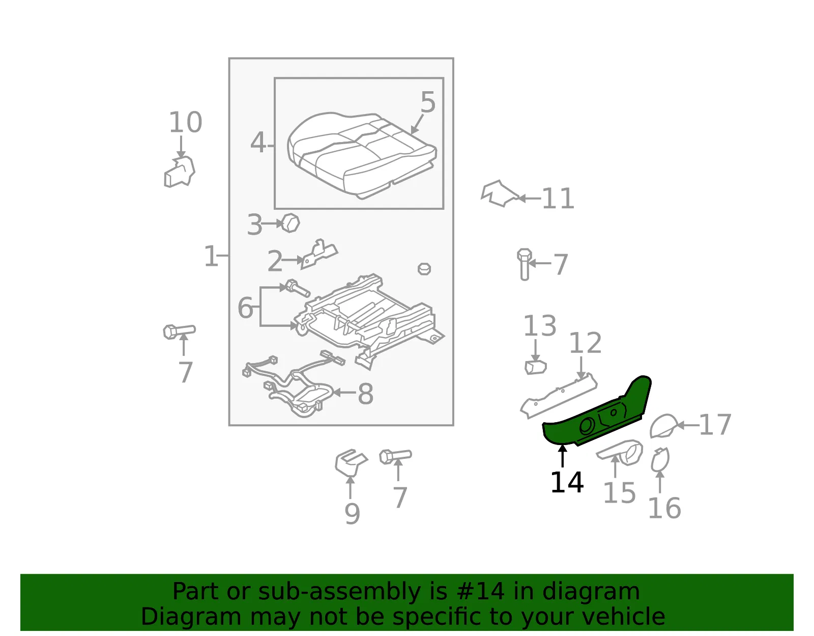 Seat Trim Panel - Mazda (gac4881hx02) - view 2