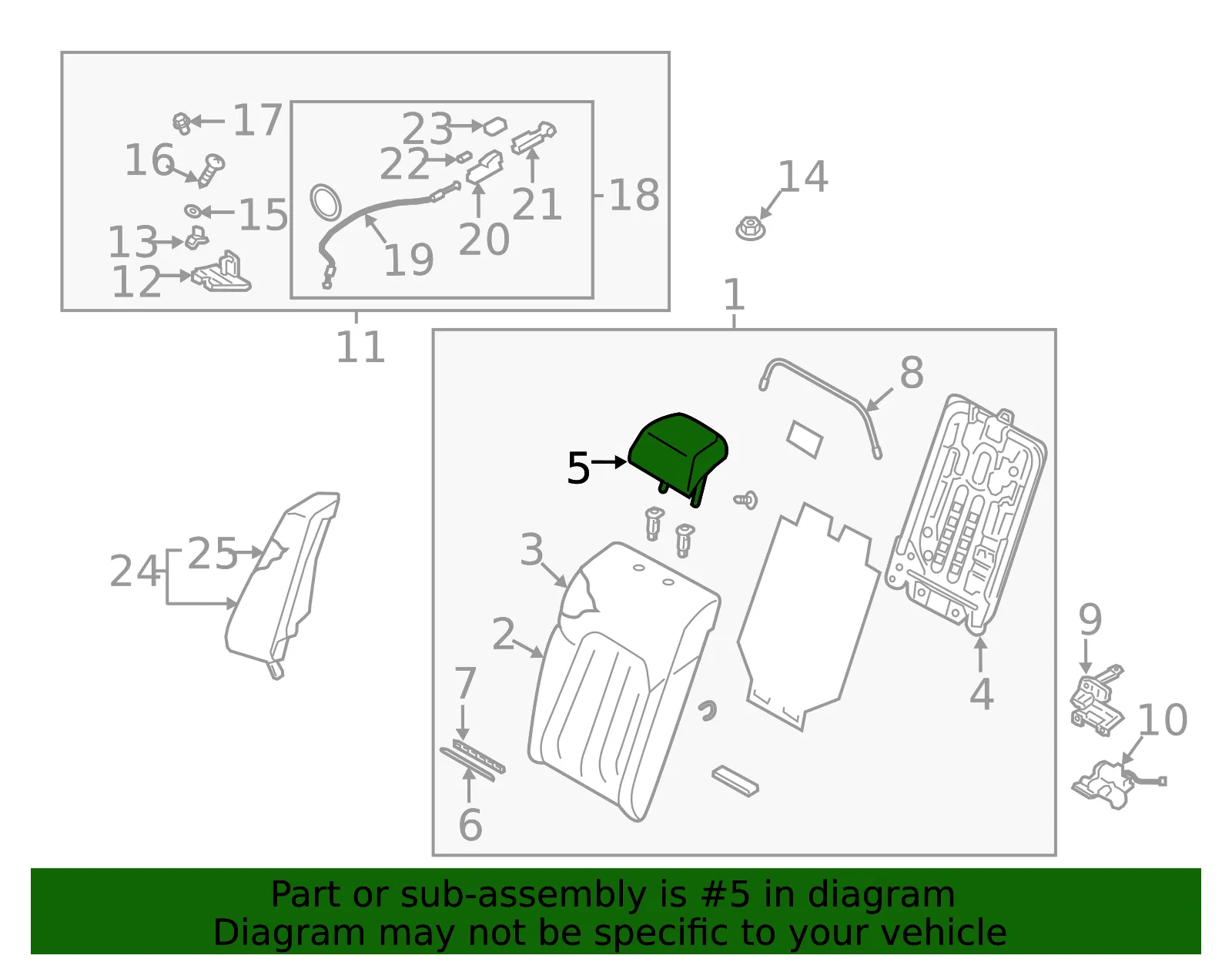 Headrest - Mazda (gaea882403a) - view 2