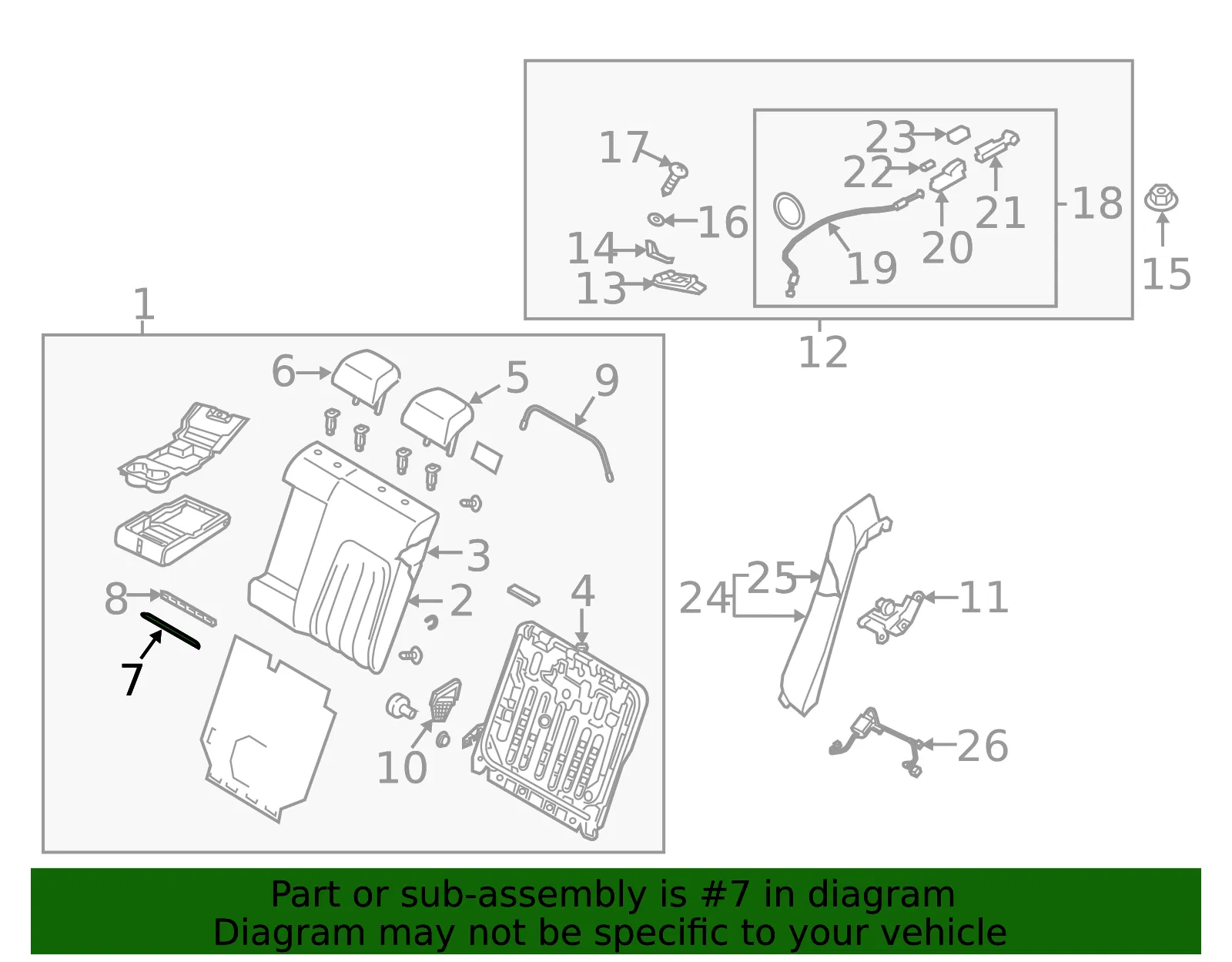 Seat Cushion Bracket - Mazda (gaea882l5a) - view 2