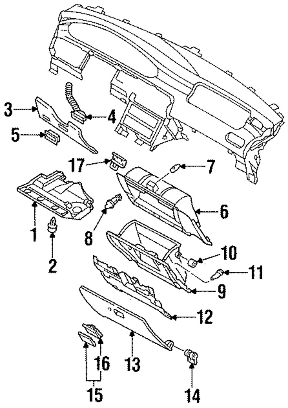 Glove Box - Mazda (gb6h64161g)