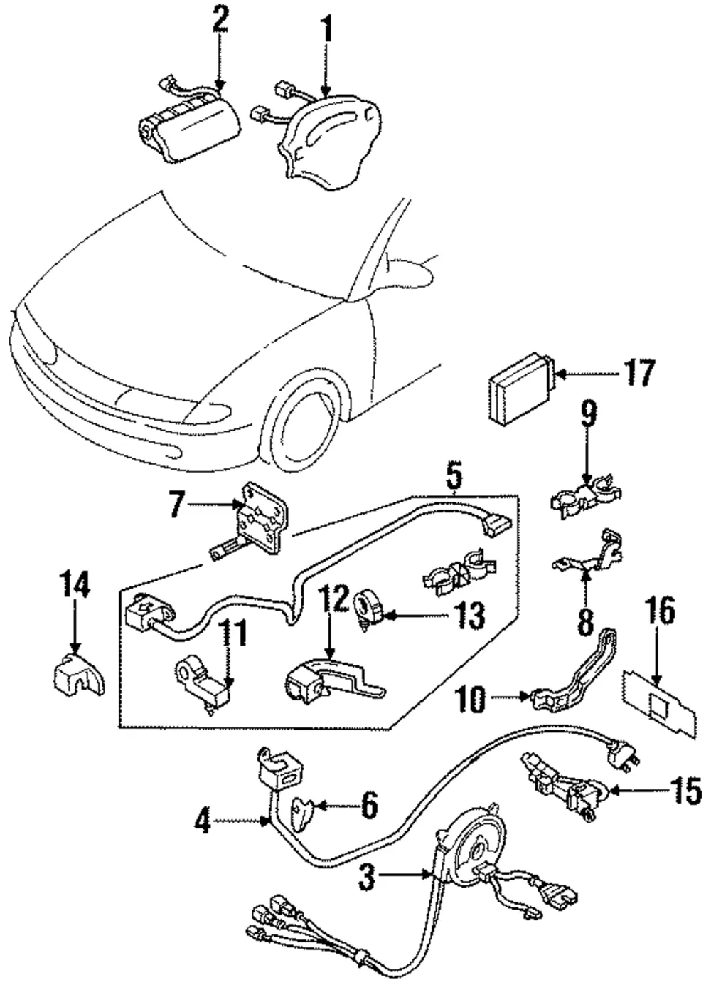 Driver Air Bag - Mazda (gb7e57k00)