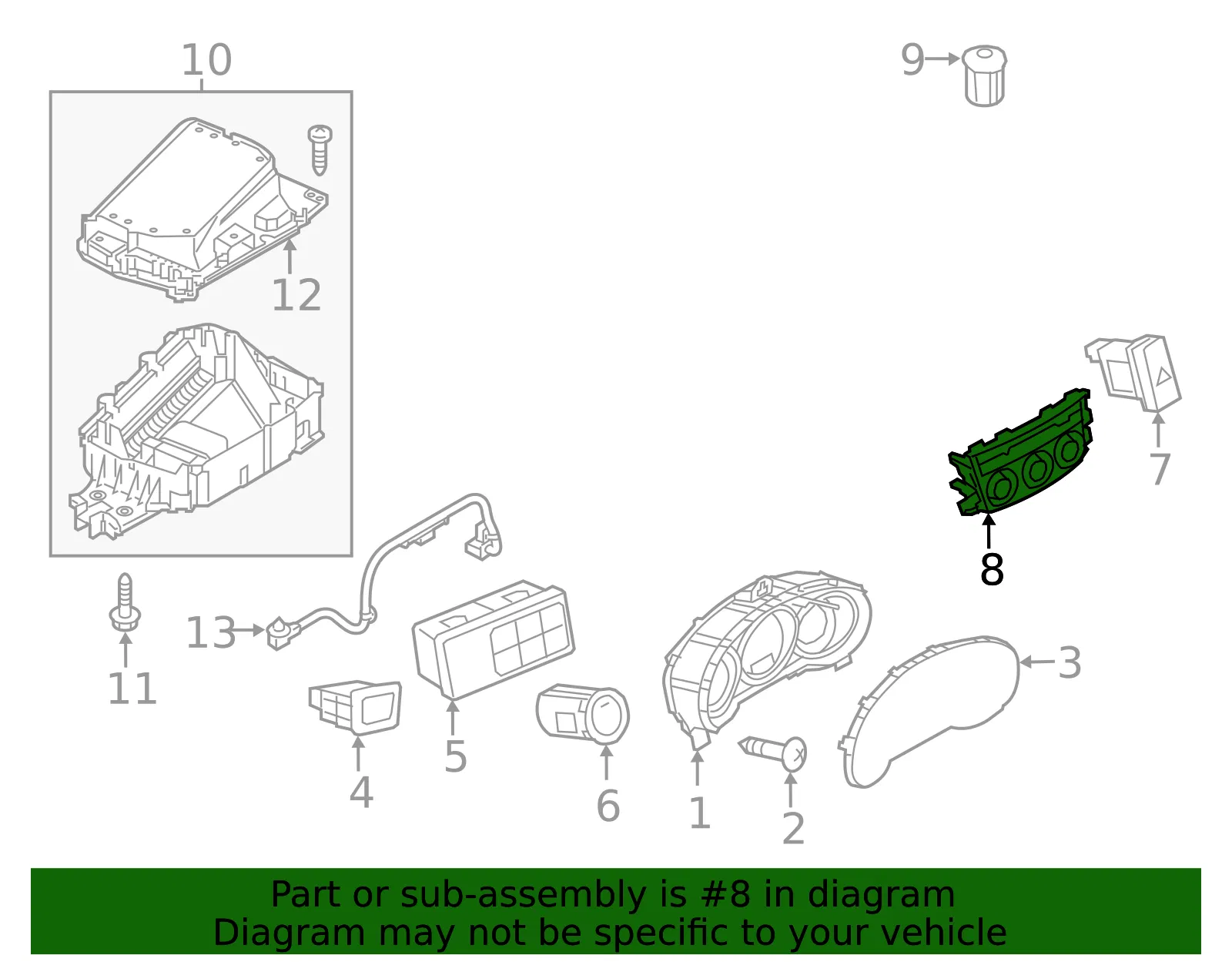 Dash Control Unit - Mazda (gbef61190b) - view 2