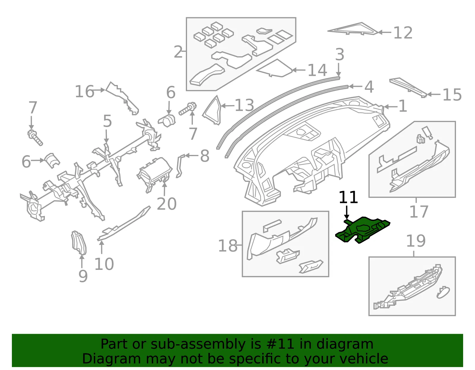 Instrument Panel Cover - Mazda (gbef64520) - view 2