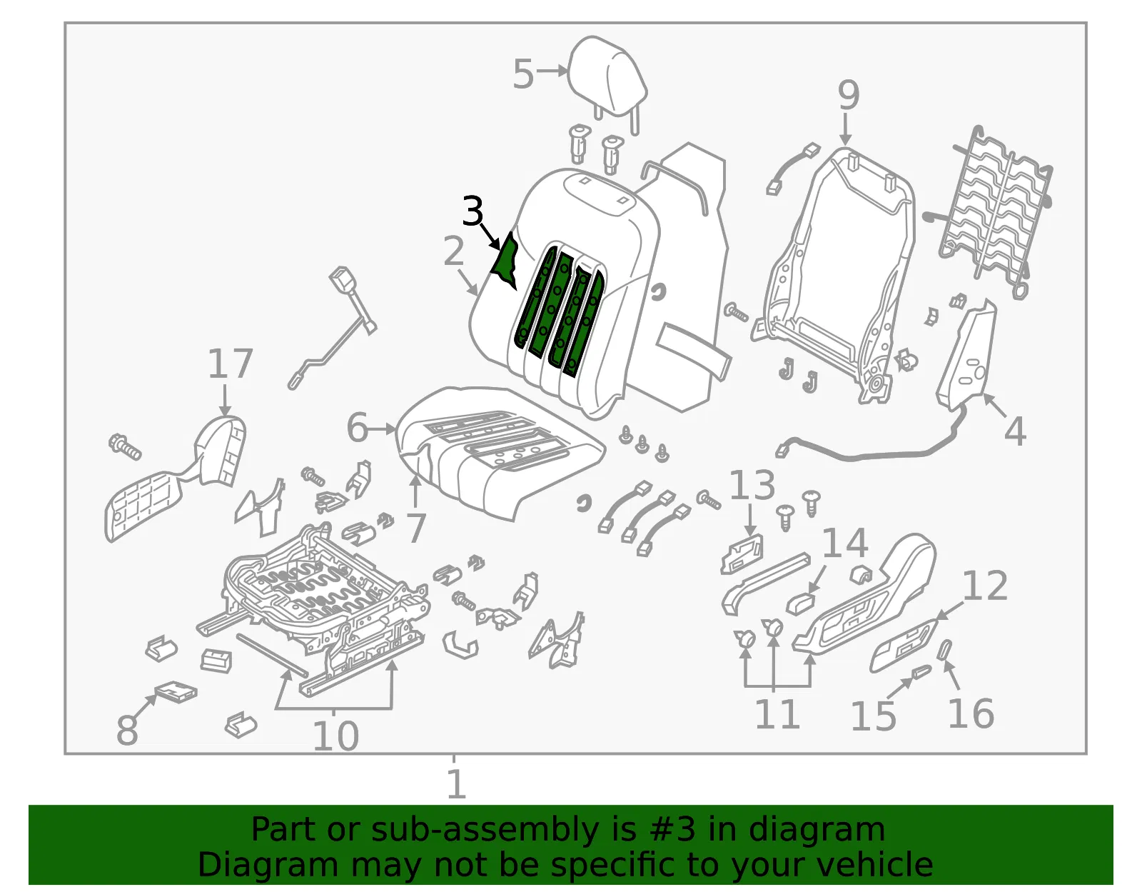 Seat Back Cushion - Mazda (gbef8818x) - view 2