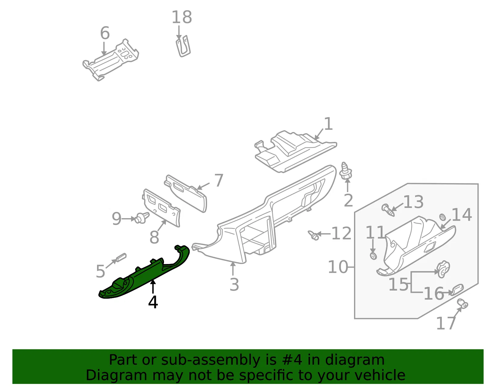 Instrument Panel Trim Panel - Mazda (gd7a64281c80) - view 2