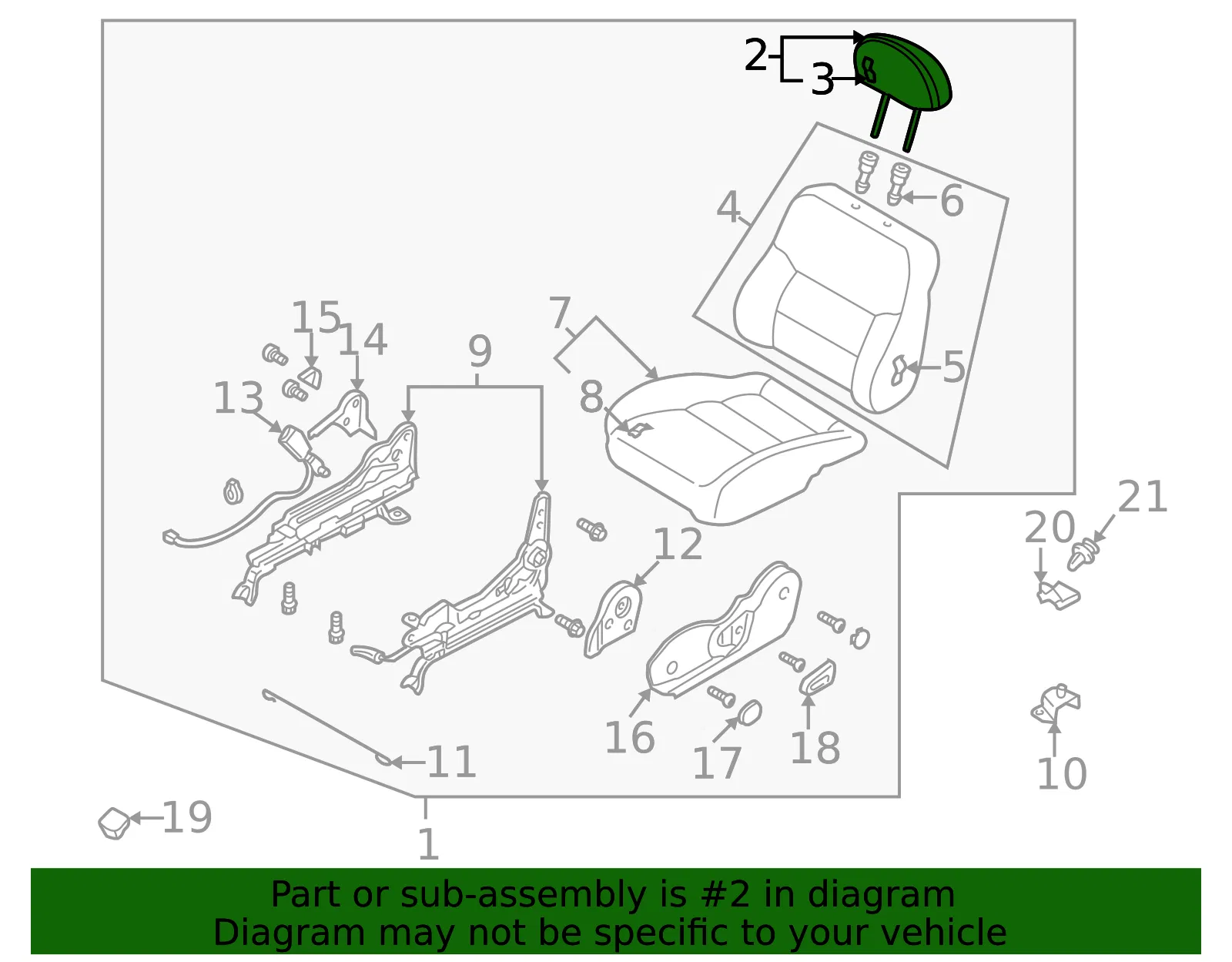 Headrest - Mazda (gd7b8814080) - view 2