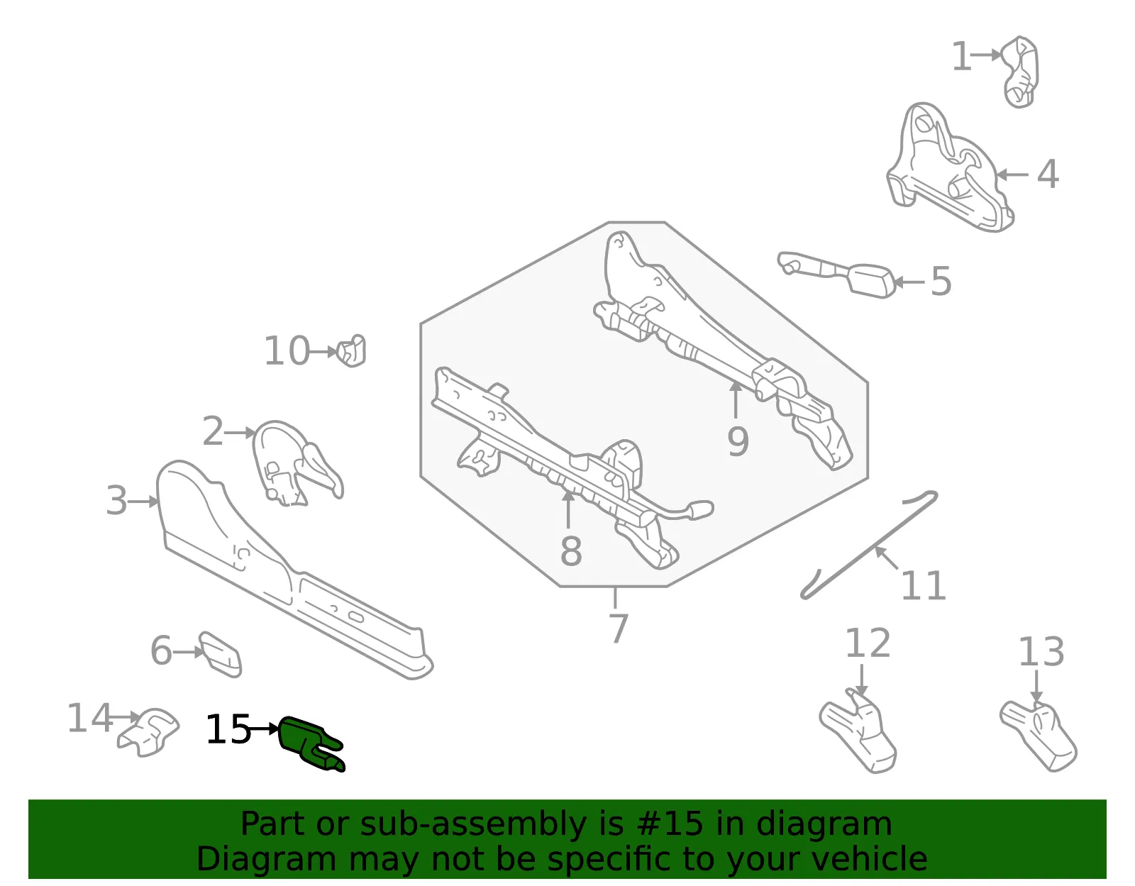 Seat Track Cover - Mazda (ge4t57052b65) - view 2