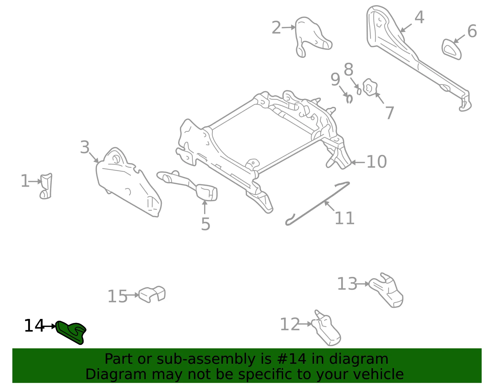 Seat Track Cover - Mazda (ge4t57053b65) - view 2