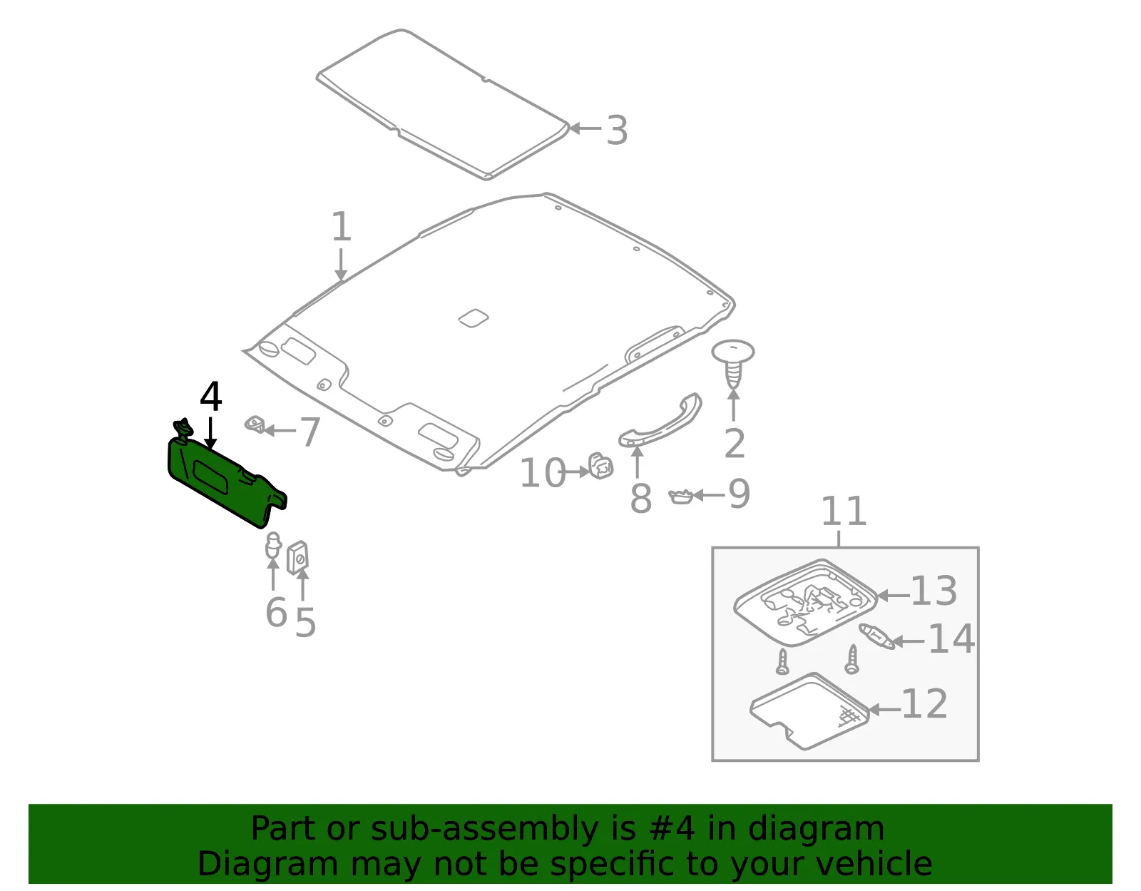 Sun Visor - Mazda (gg2h69320b27) - view 2