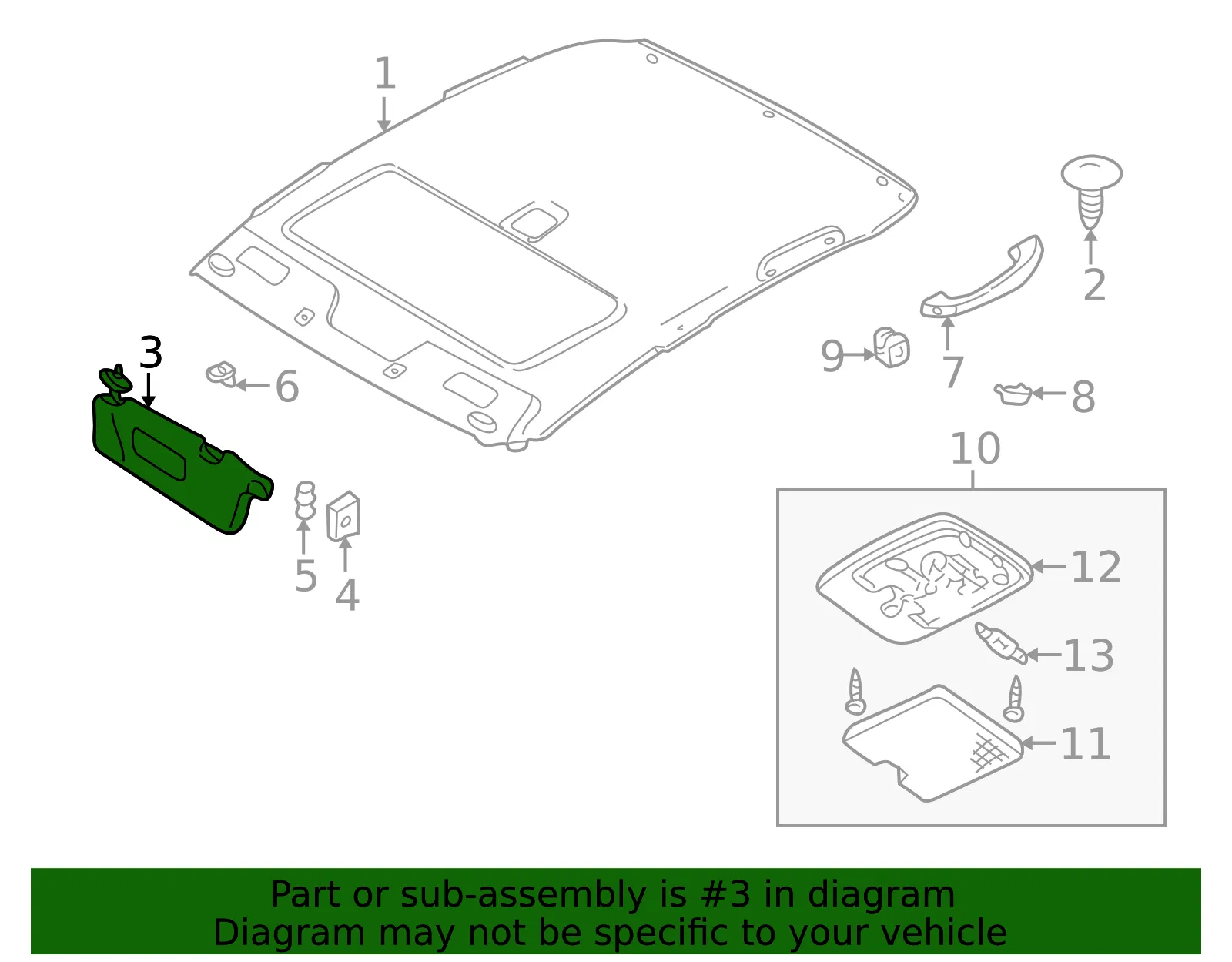 Sun Visor - Mazda (gg2k69320b80) - view 2
