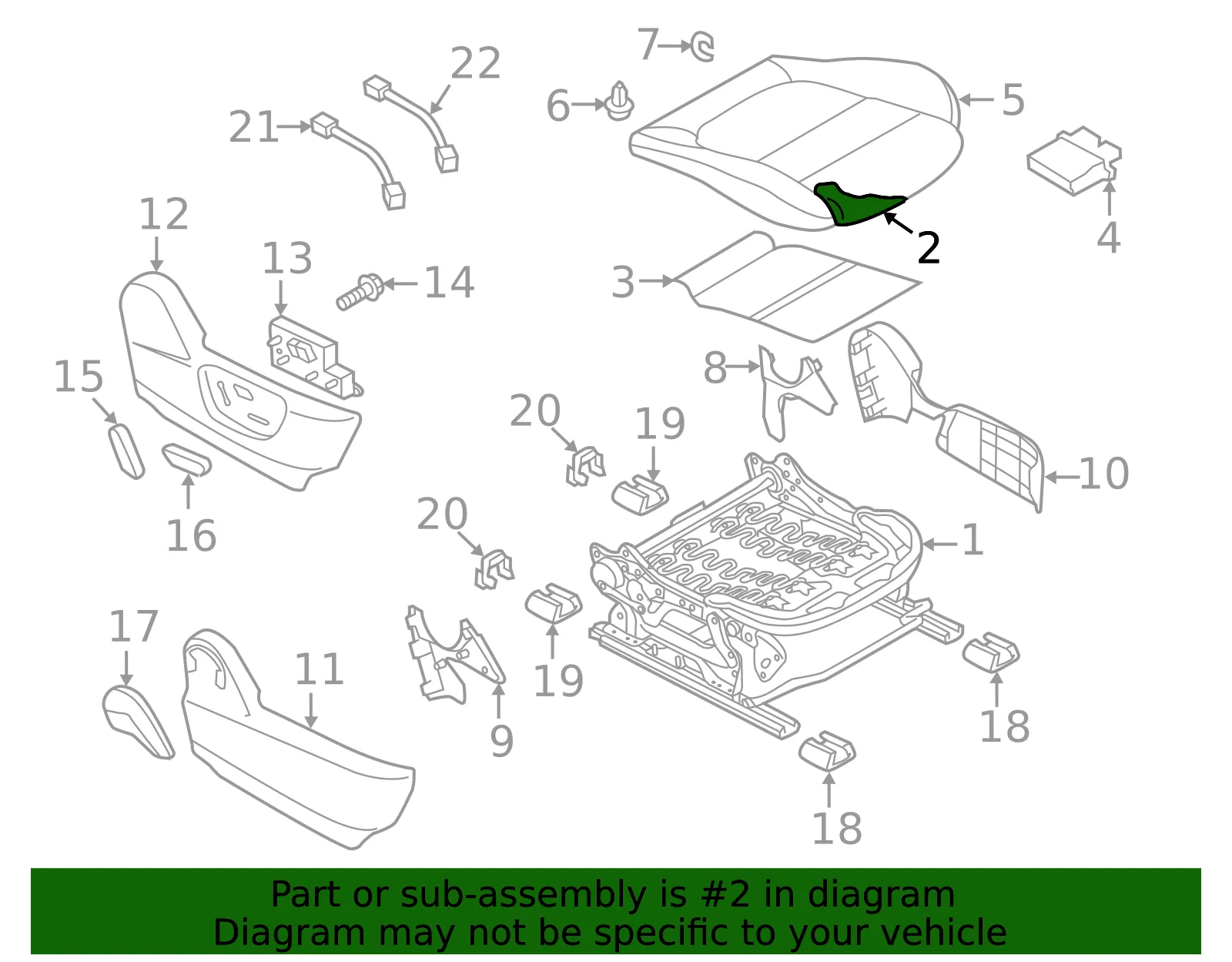 Seat Cushion Foam - Mazda (ghk188112) - view 2