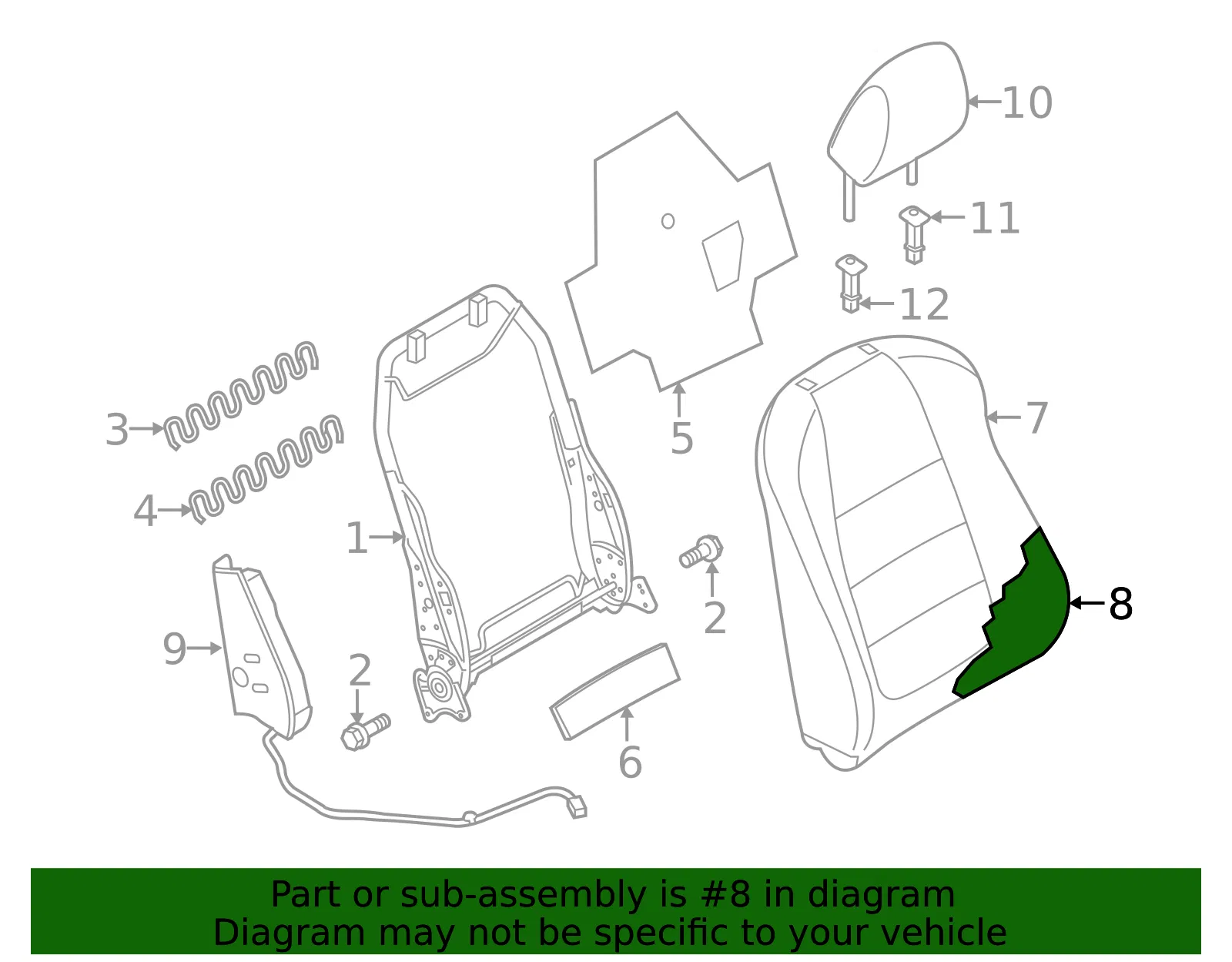 Seat Back Cushion - Mazda (ghl28813x) - view 2