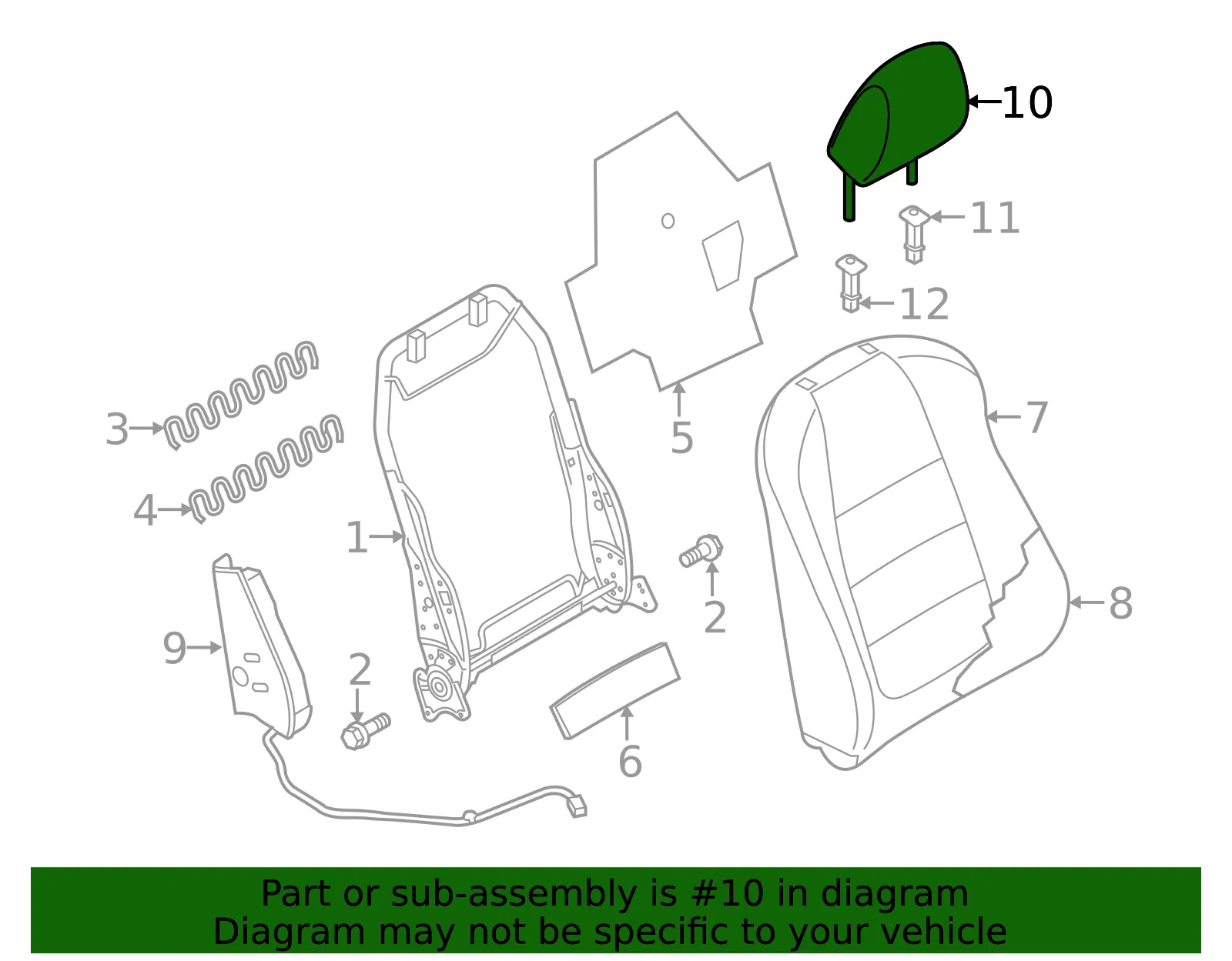 Headrest - Mazda (ghl28814002) - view 2
