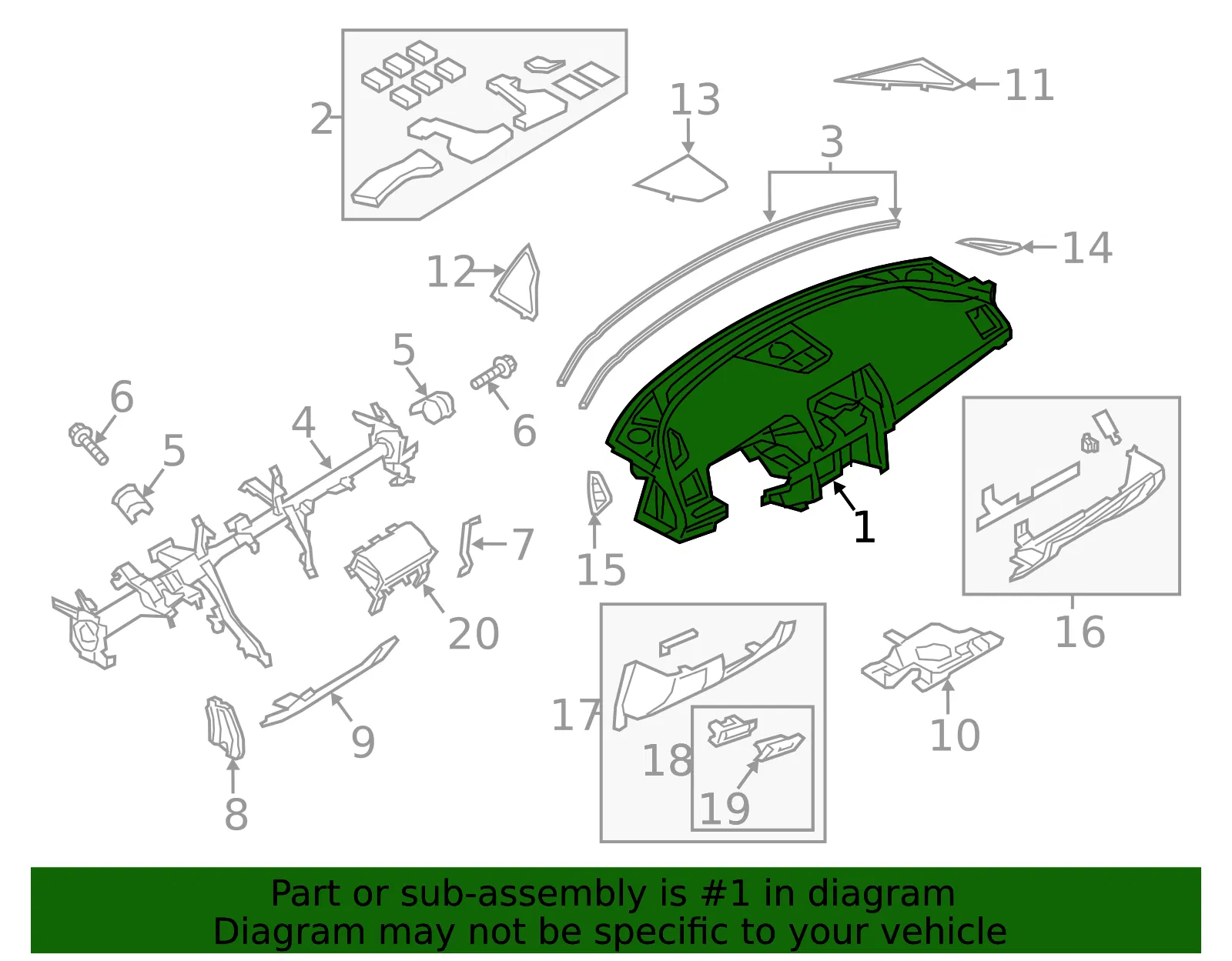 Instrument Panel - Mazda (ghp960400c02) - view 2