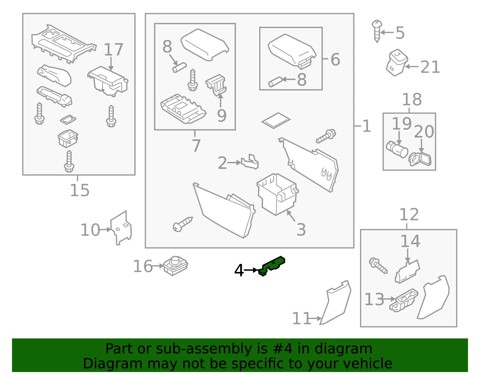 Compartment Box Rear Bracket - Mazda (ghp964416) - view 2
