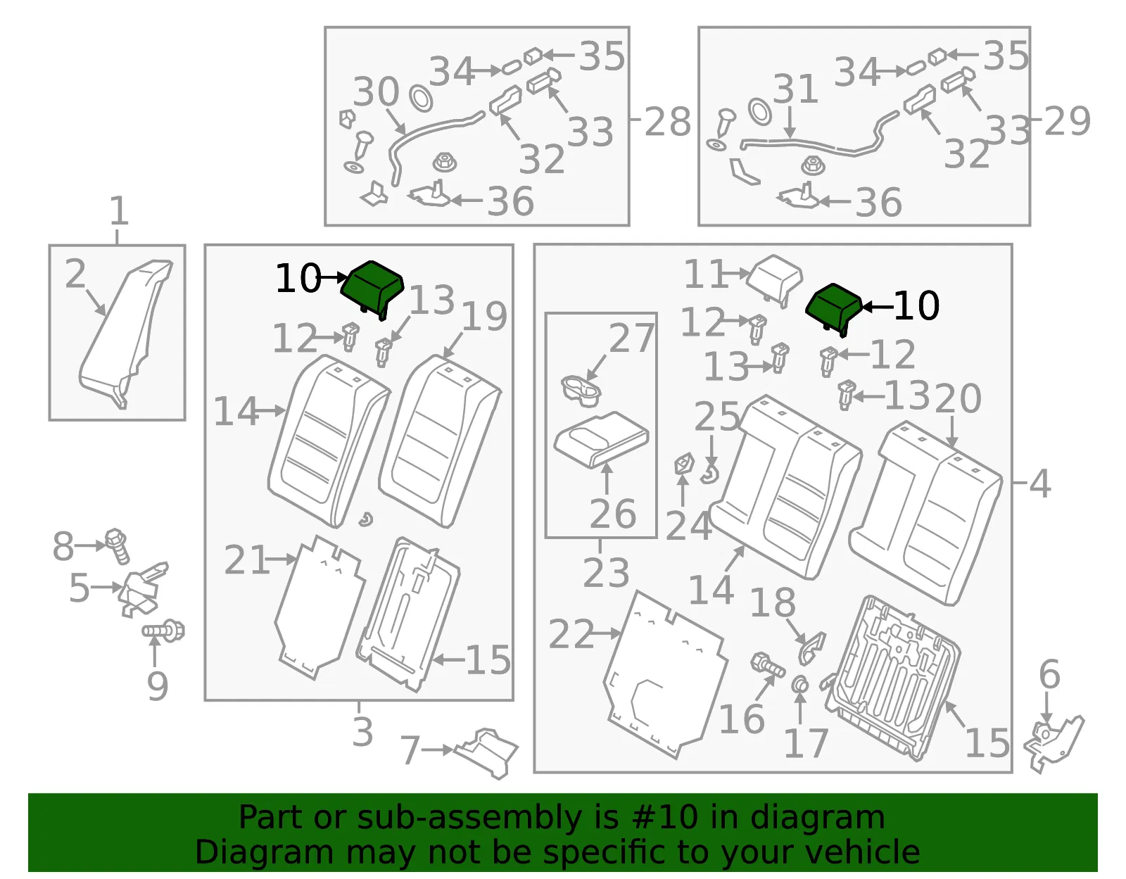 Headrest, Outer - Mazda (ghp988240a34) - view 2