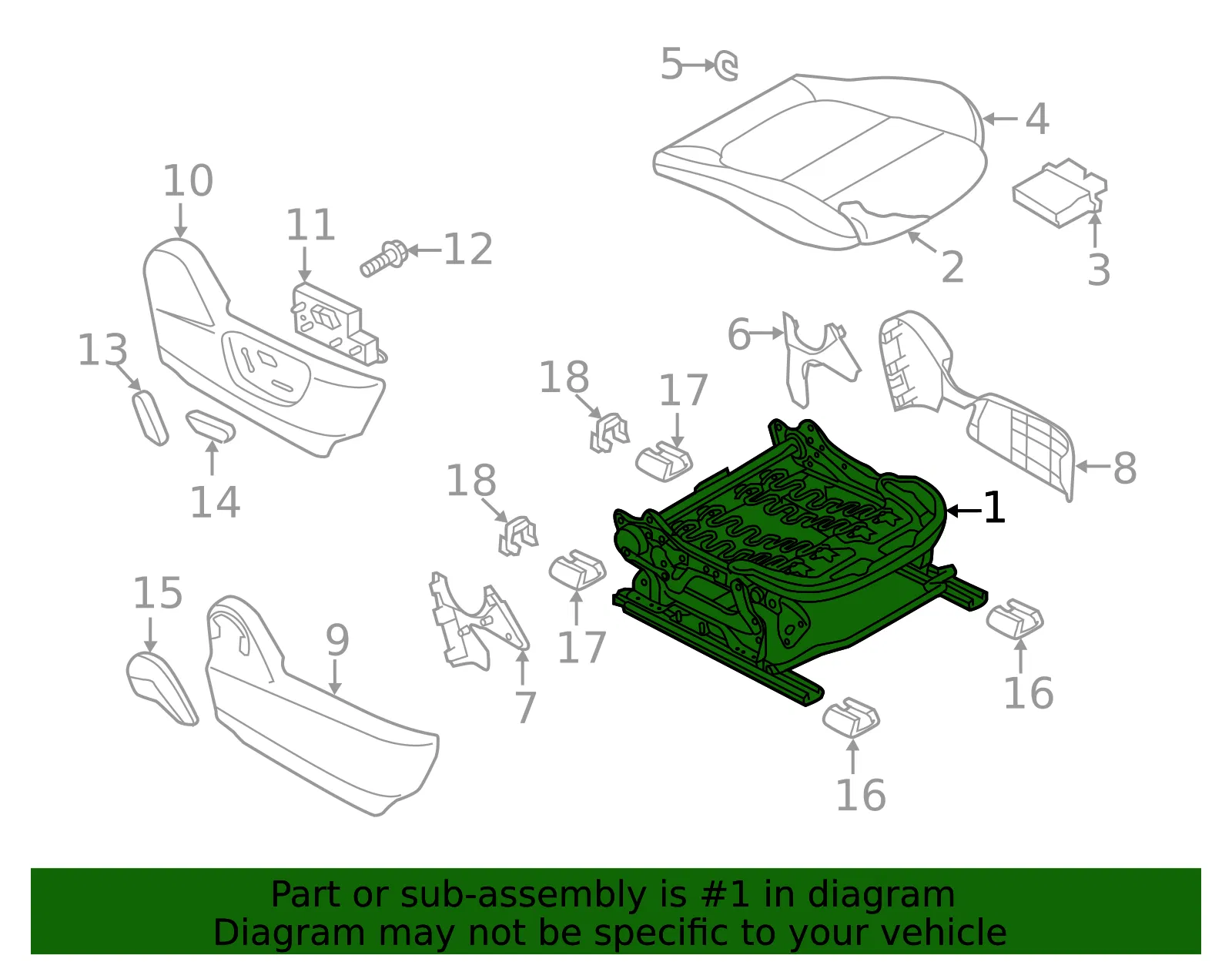 Seat Track - Mazda (ghw988h00) - view 2