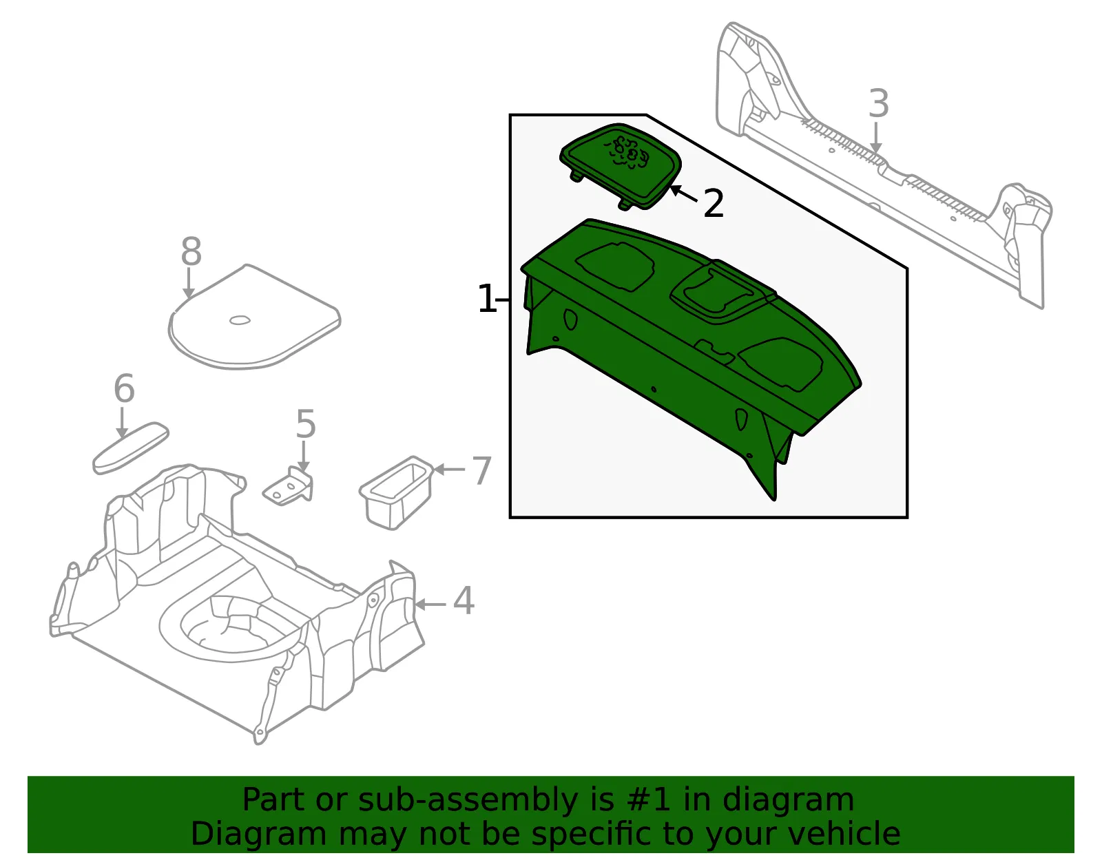 Package Tray Trim - Mazda (gj4h683a0d29) - view 2