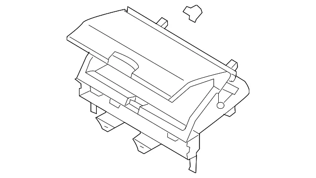 Instrument Panel Storage Compartment - Mazda (gj6a55244b22)