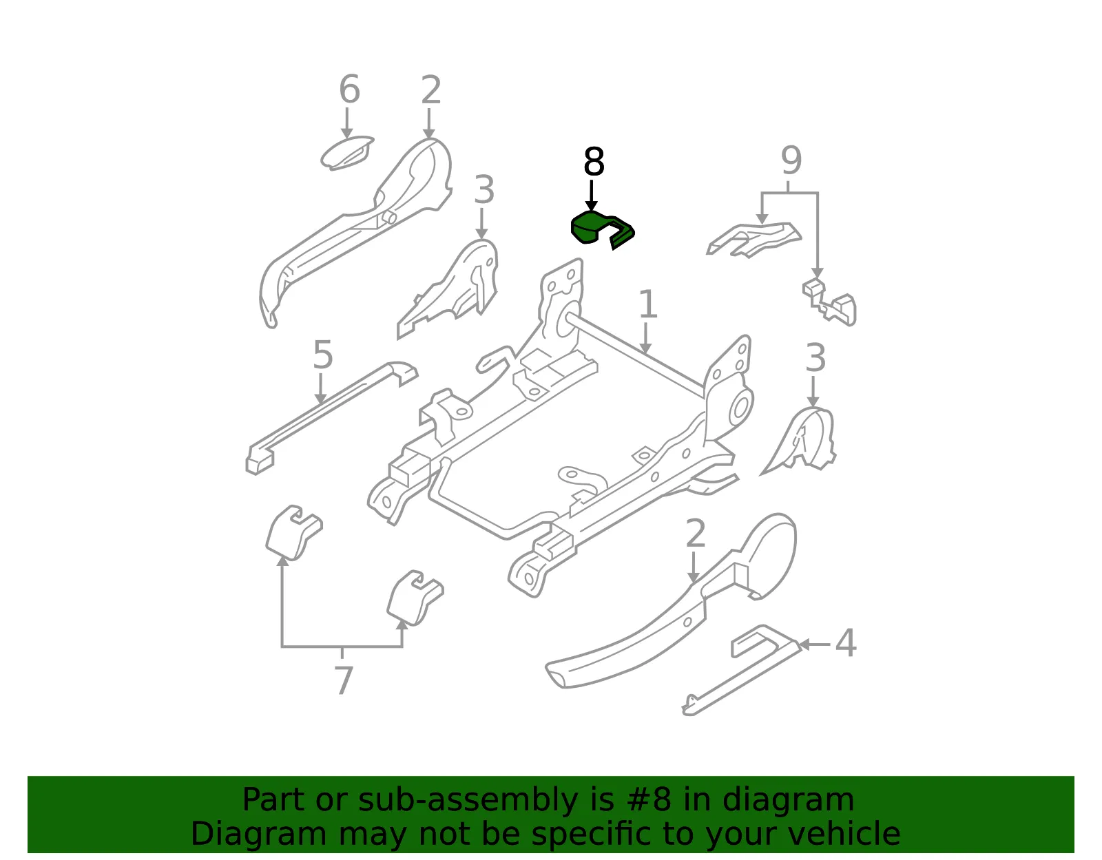 Seat Track Cover - Mazda (gj6a5705102) - view 2