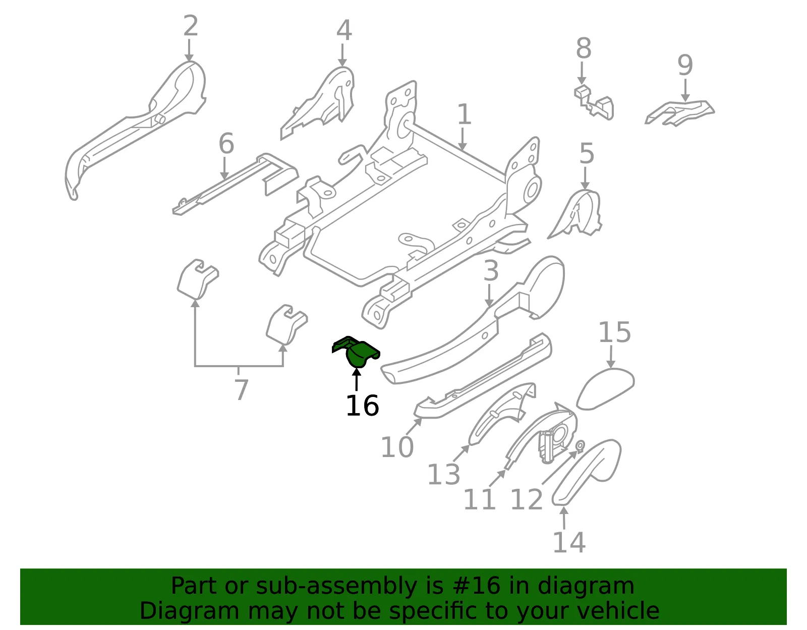 Seat Track Cover - Mazda (gj6a5705402) - view 2