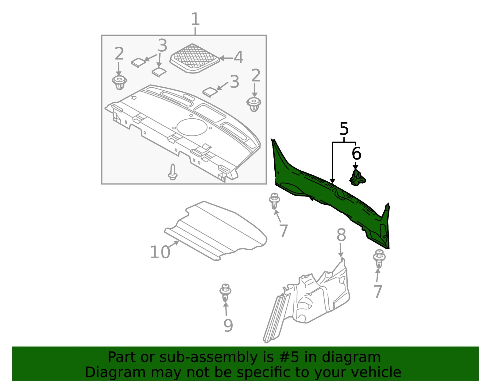 Trunk Trim Panel - Mazda (gj6a6889xb) - view 2