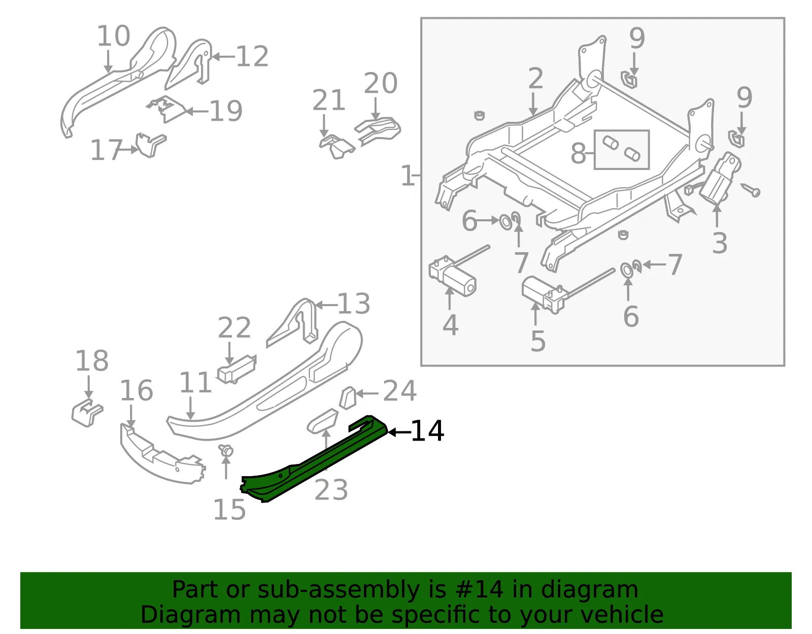 Seat Track Cover - Mazda (gj6a8808002) - view 2