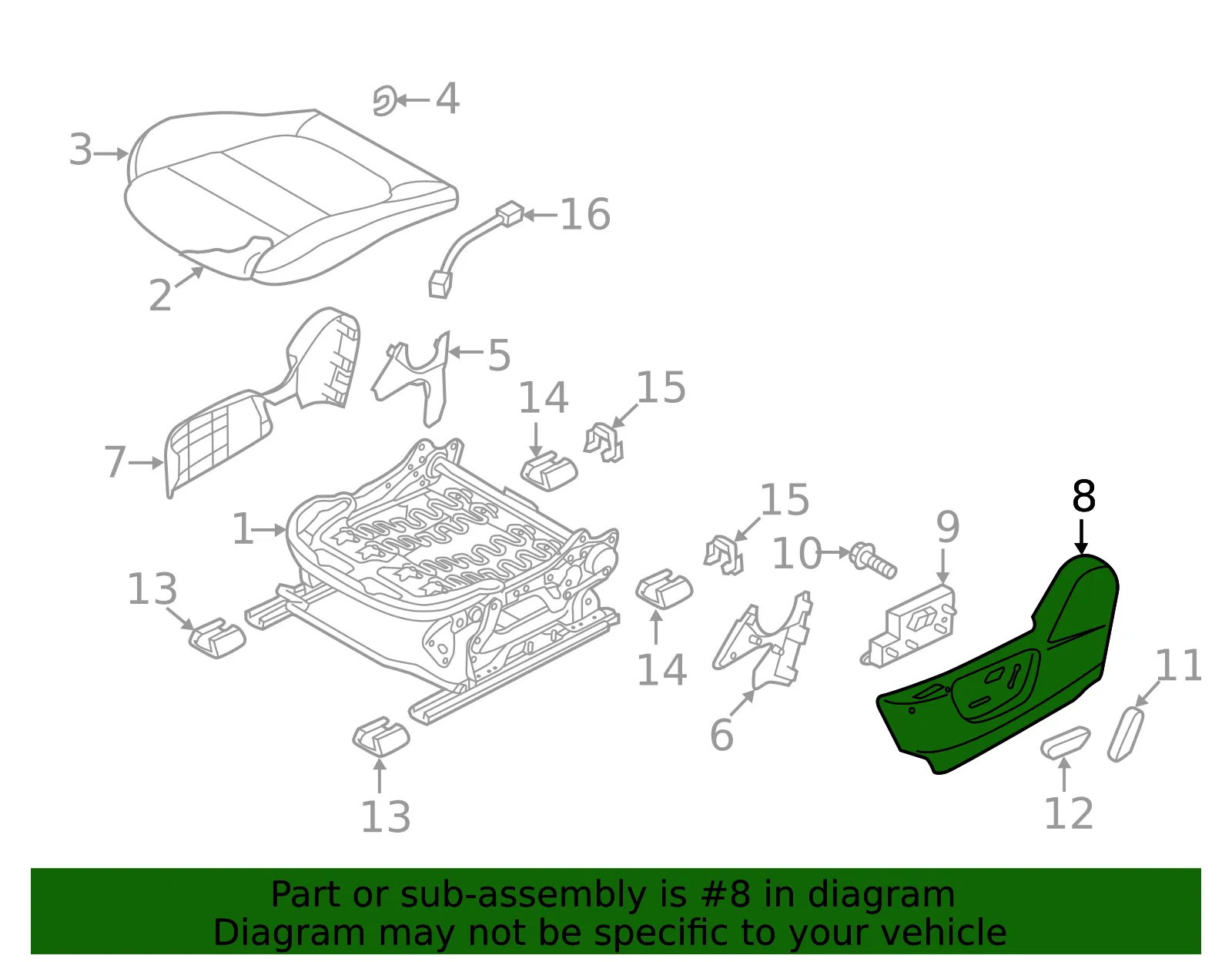 Seat Trim Panel - Mazda (gjs2881hx02) - view 2