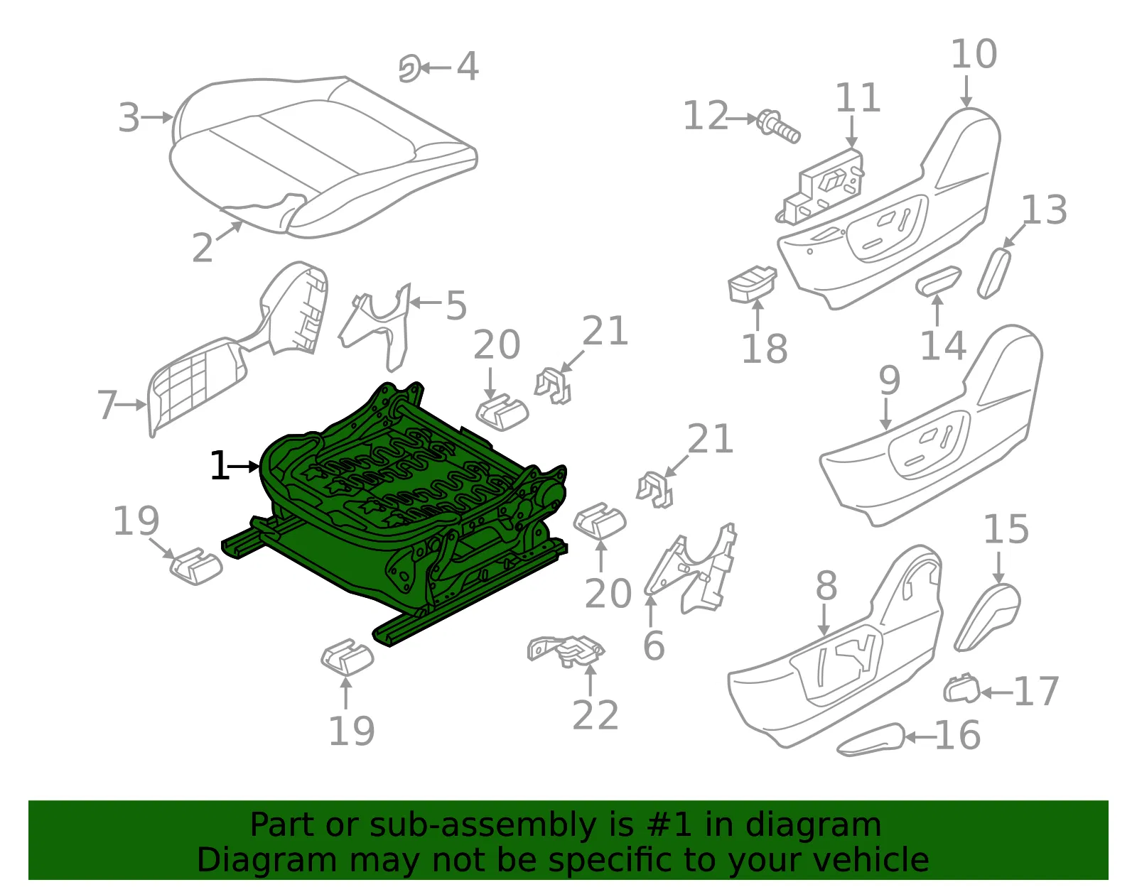 Seat Track - Mazda (gjs288af002) - view 2