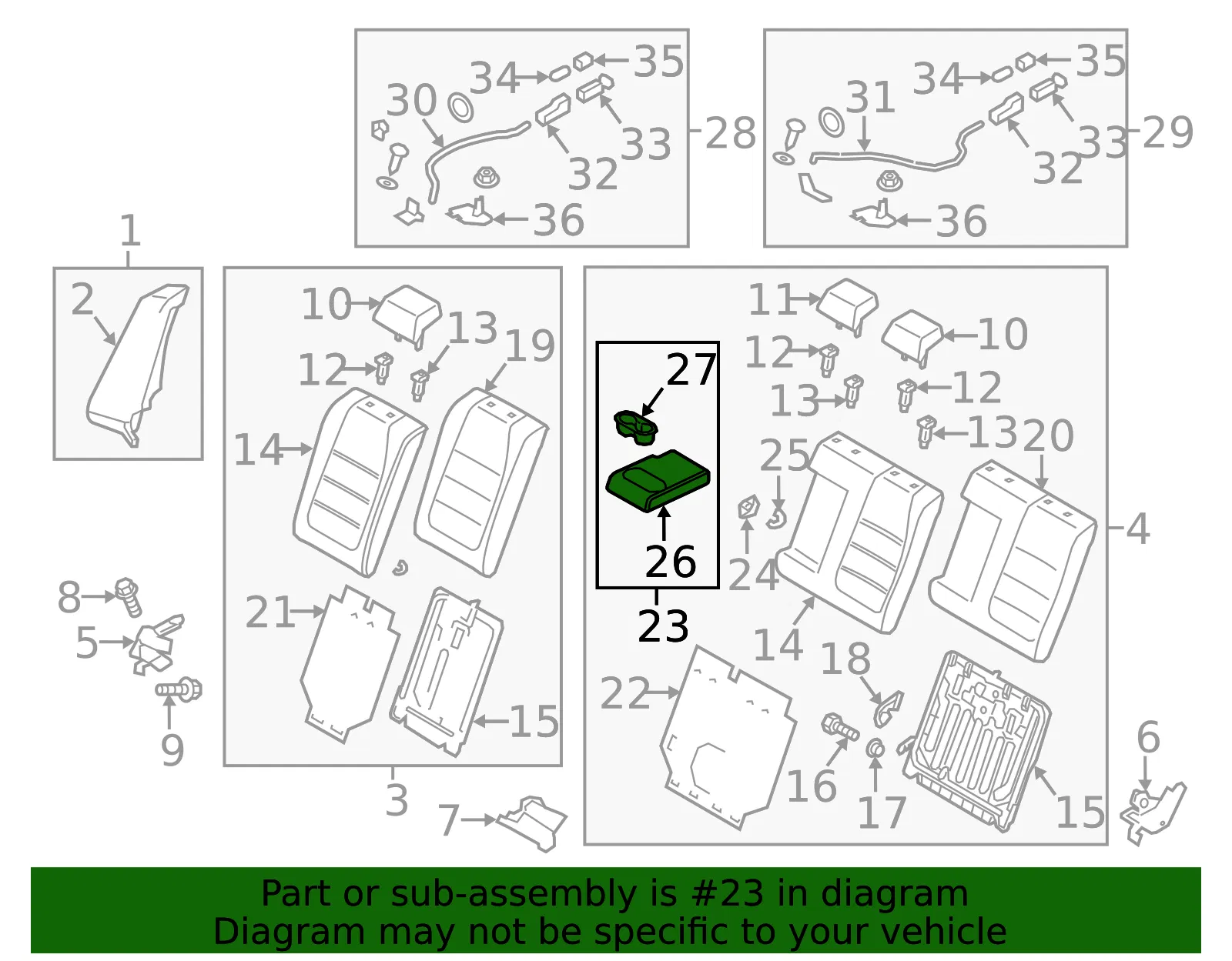 Armrest Assembly - Mazda (gjs5883b034) - view 2