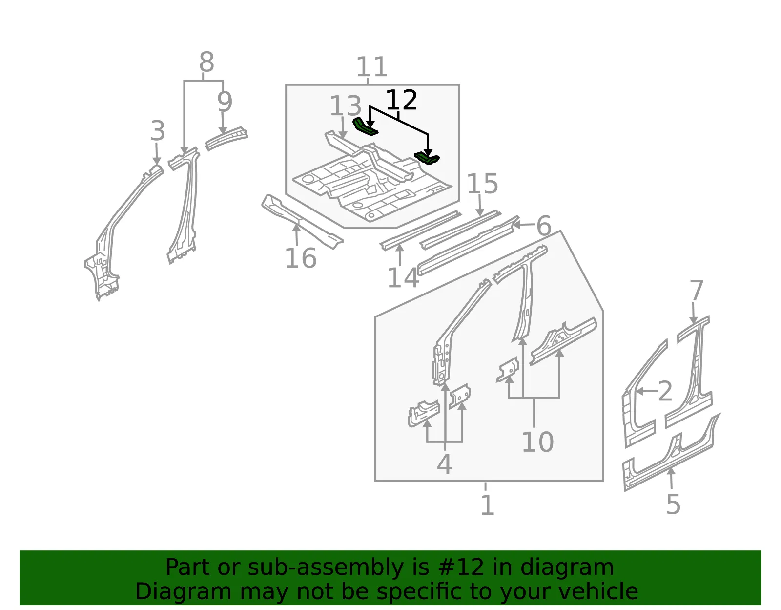 Seat Track Bracket - Mazda (gk2a53630c) - view 2