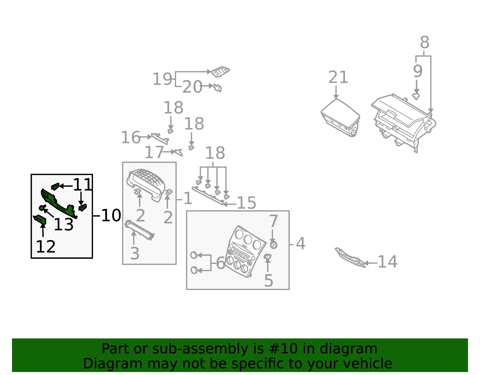Instrument Panel Trim Panel - Mazda (gk2a64280d02) - view 2