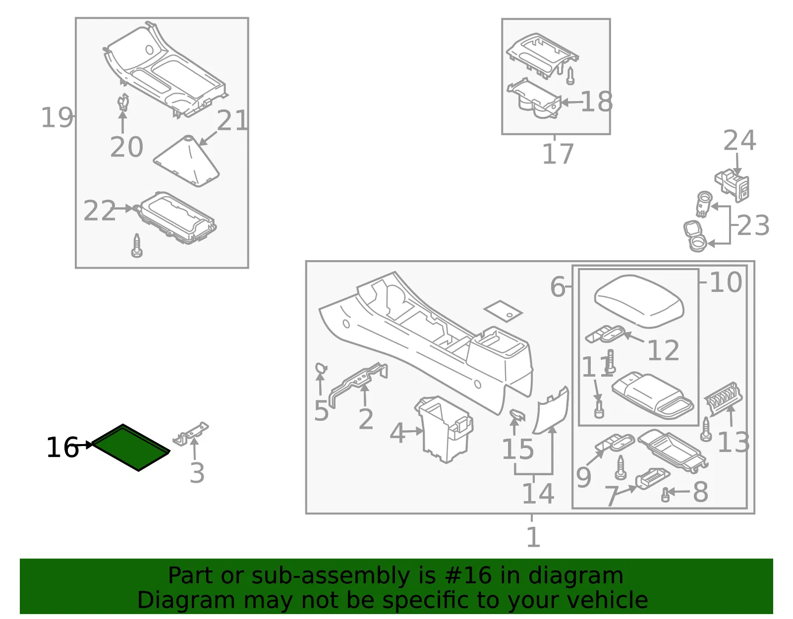 Console Mat - Mazda (gk2a64449d) - view 2