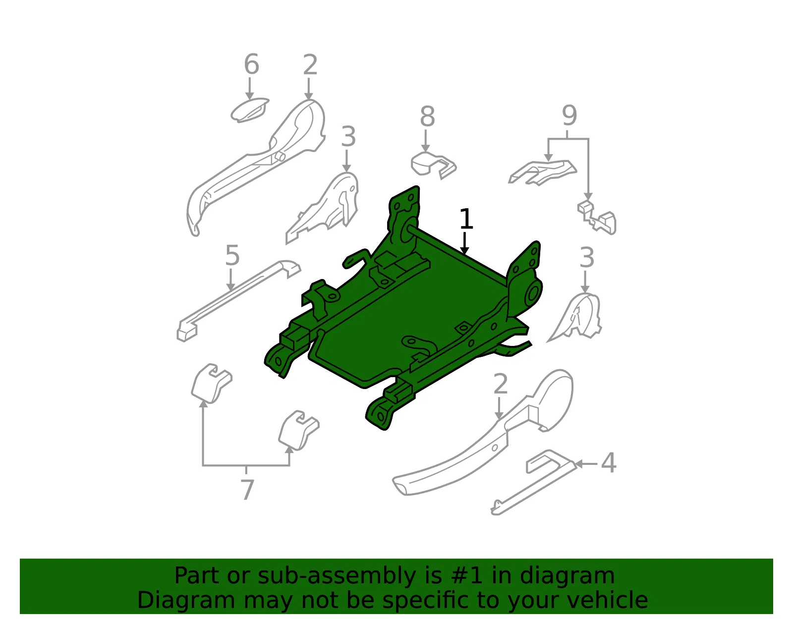 Seat Track - Mazda (gk2a88a00) - view 2