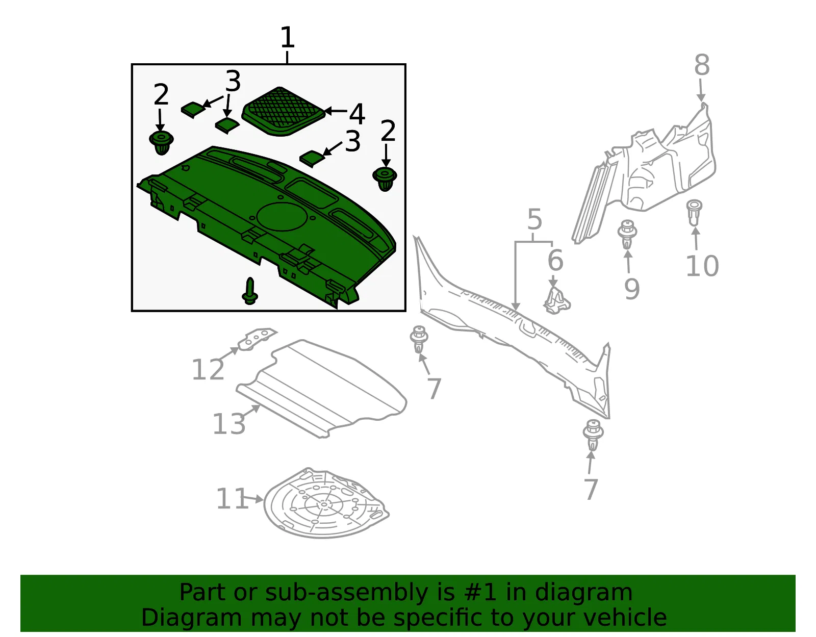Package Tray Trim - Mazda (gk2e683a0l72) - view 2