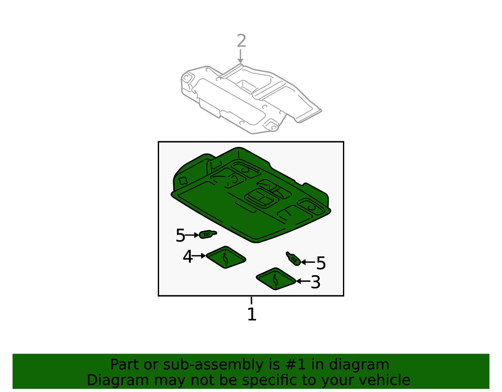 Overhead Console - Mazda (gk2e69970e80) - view 2