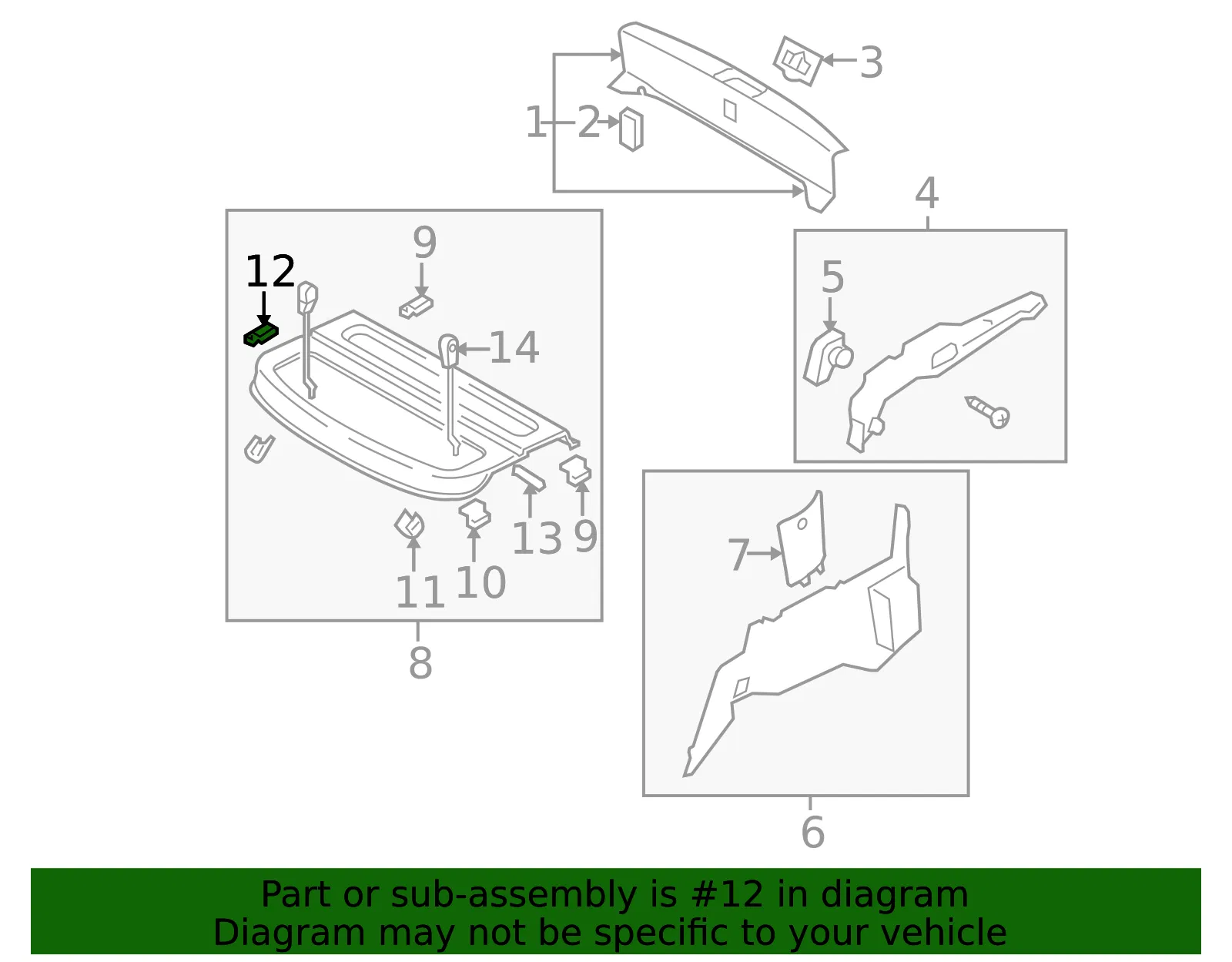 Package Tray Trim Insulator - Mazda (gk3a68318a) - view 2