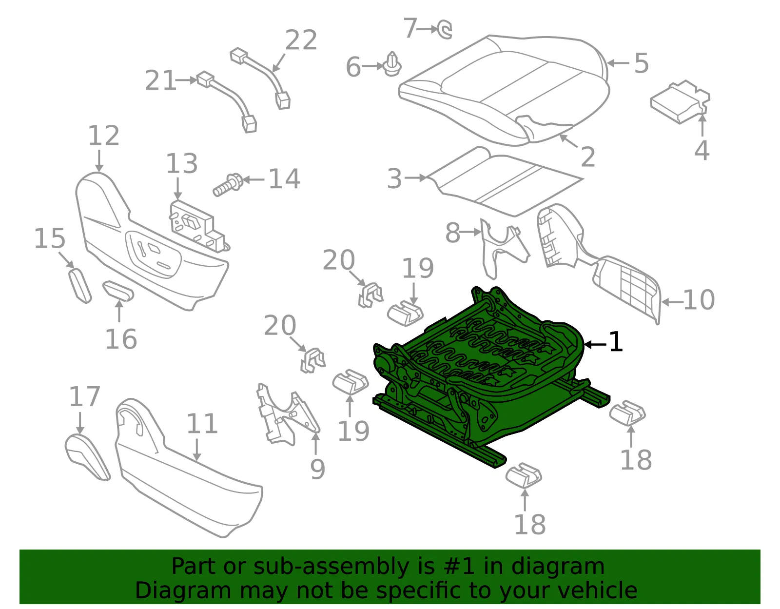 Seat Track - Mazda (glk488aa0) - view 2