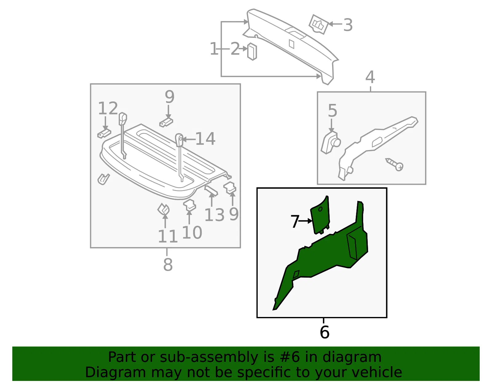 Trunk Trim Panel - Mazda (gm9a68870e72) - view 2