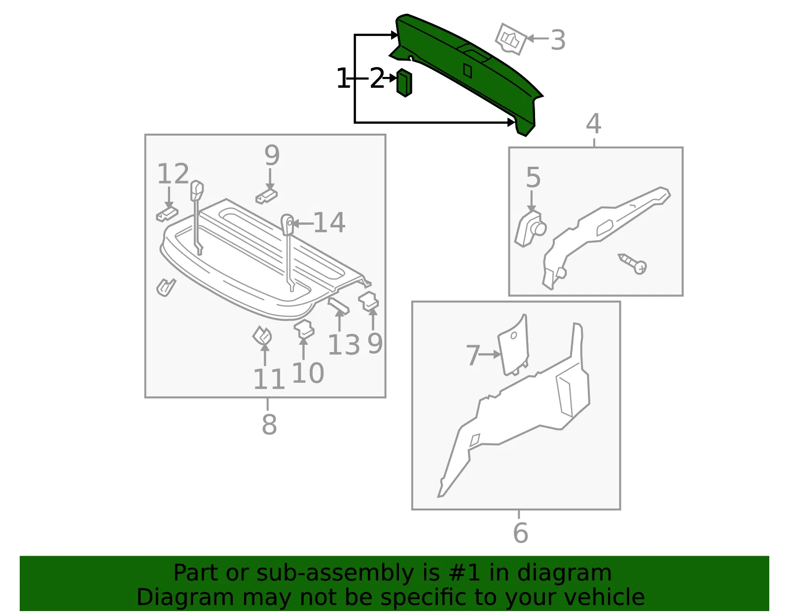 Trunk Trim Scuff Plate - Mazda (gm9a6889xb02) - view 2