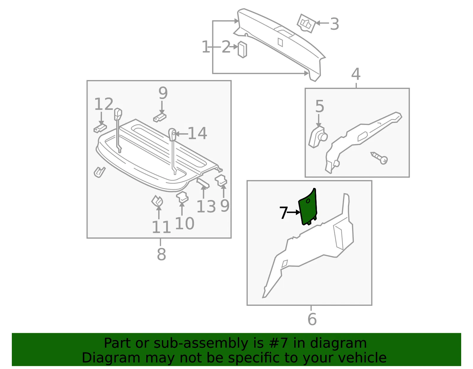 Trunk Trim Panel Insert - Mazda (gm9a688t072) - view 2