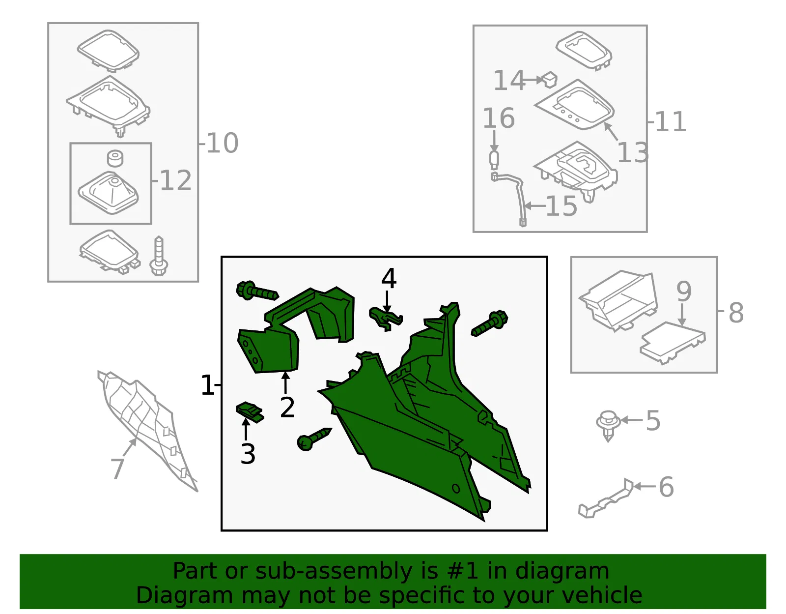 Center Console - Mazda (gmg564320a02) - view 2